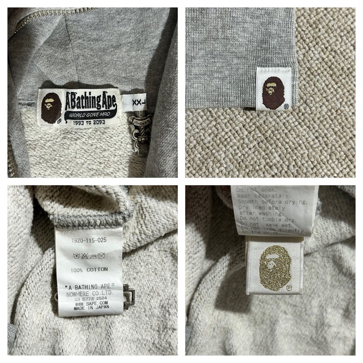 Bape Bape A Bathing Ape Full Zip Hoodie Size US XXL / EU 58 / 5 - 8 Thumbnail