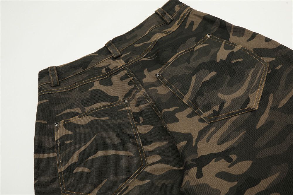Japanese Brand × Jean American street wide leg camouflage men's cargo jeans Size US 32 / EU 48 - 5 Thumbnail