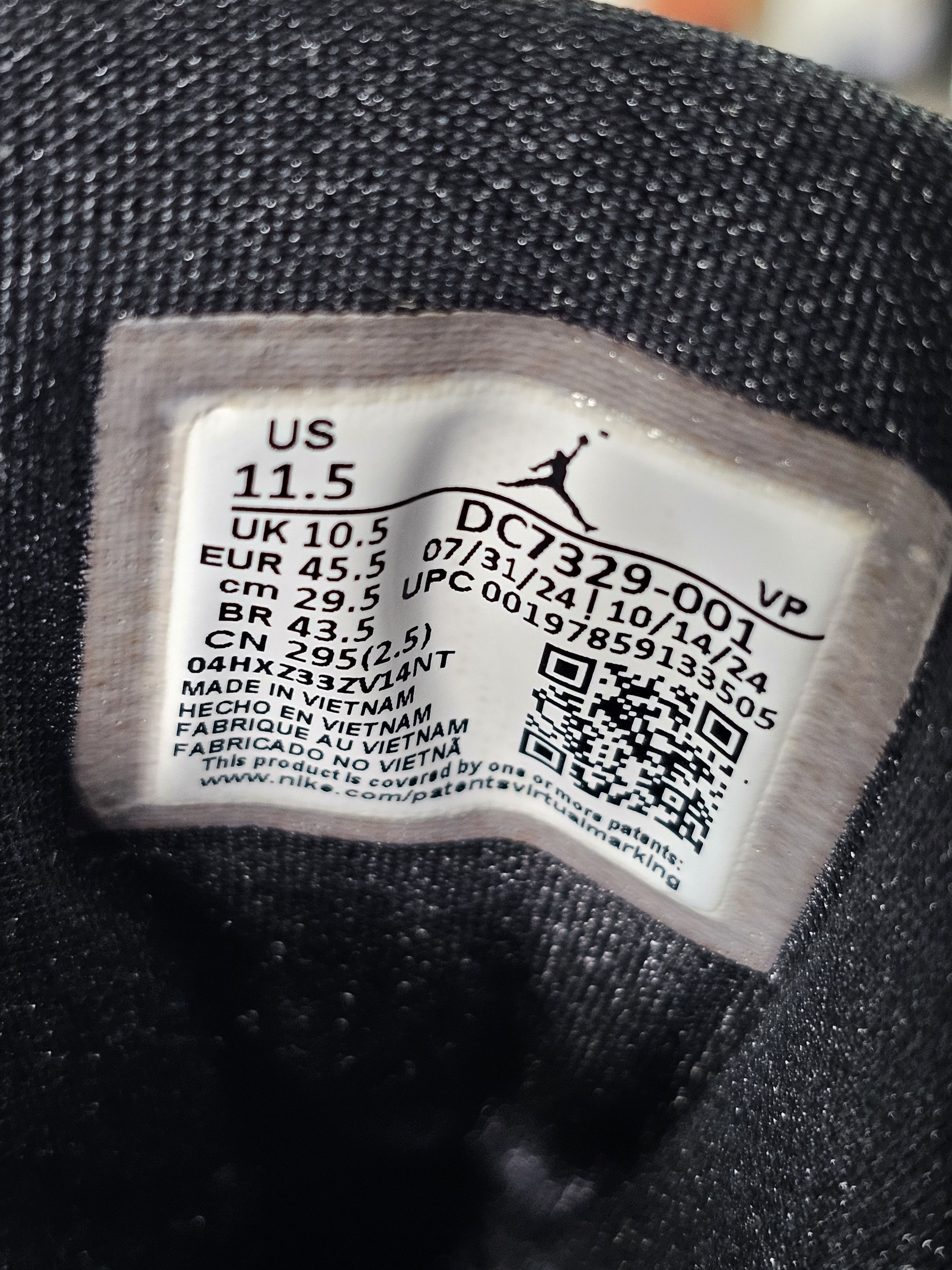 Nike NWOT Jordan "Flight Club '91" Black White(DC7329-001) Size US 11.5 / EU 44-45 - 8 Thumbnail