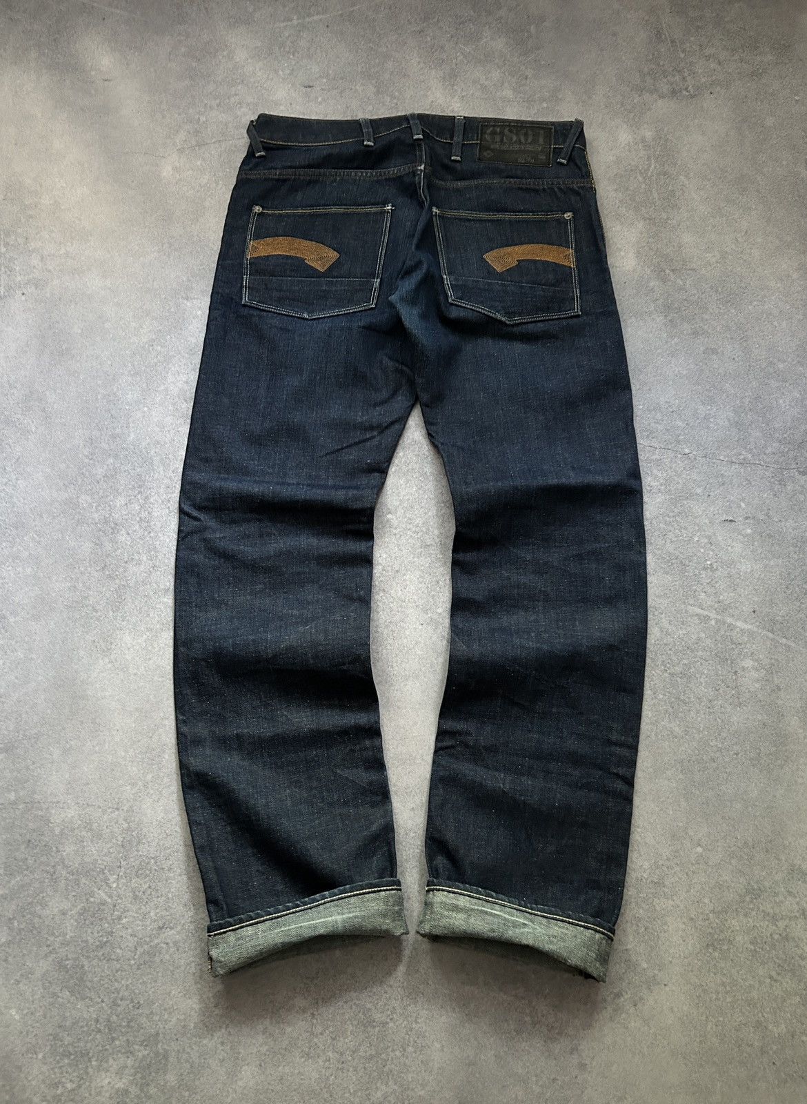 G star Raw Selvage Dark blue jeans mens 34/34