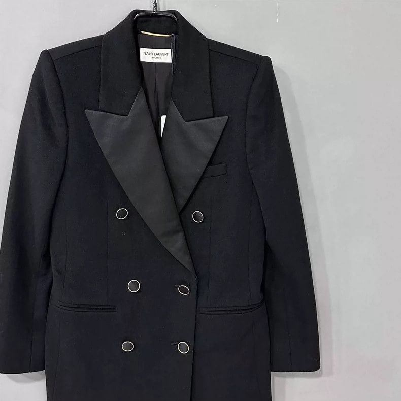 Saint Laurent Paris Saint Laurent Paris Limited edition black smoking blazer 25 Size XXS / US 00 / IT 34 - 2 Thumbnail