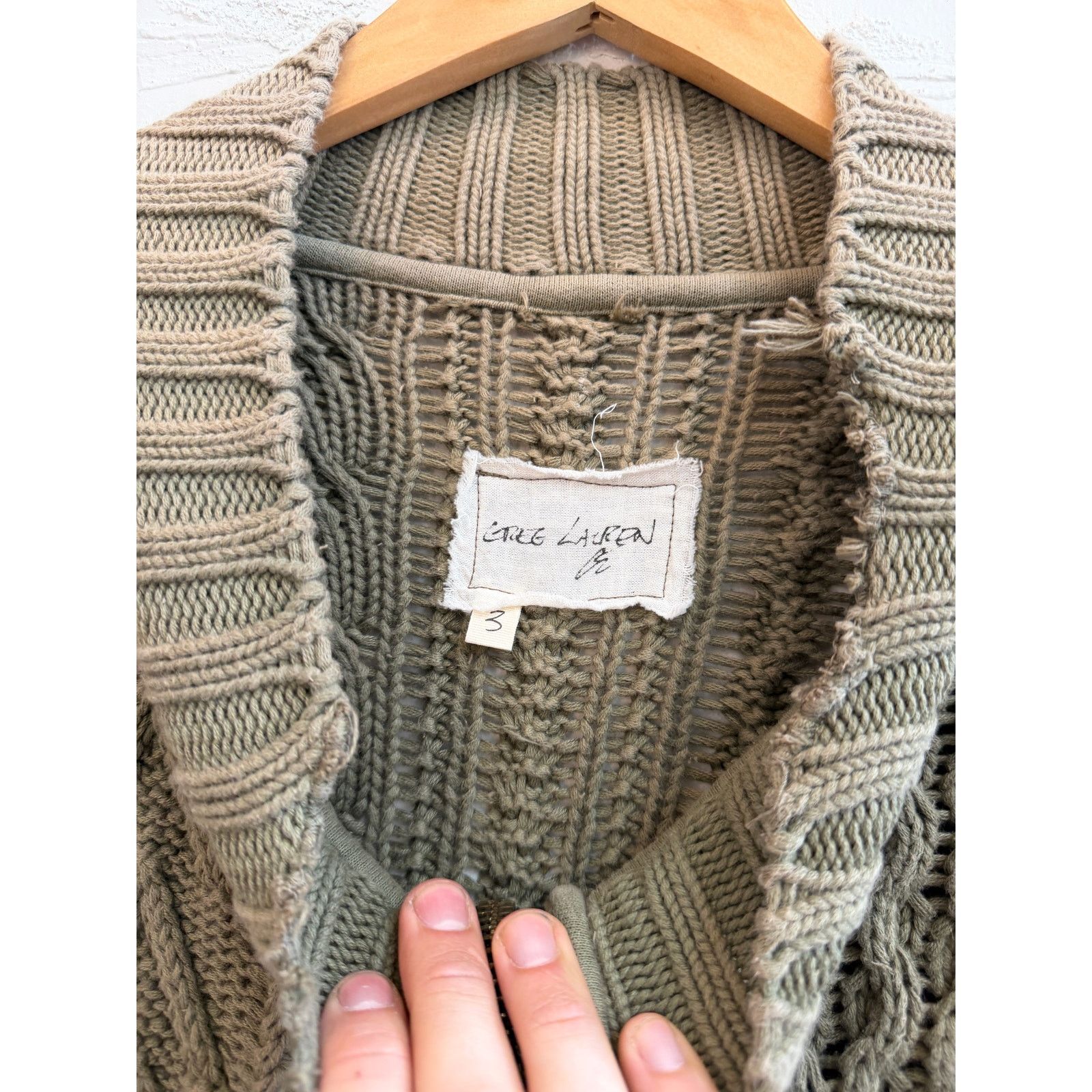 Greg Lauren Greg Lauren SAMPLE Army Fisherman Zip Neck Sweater Size US L / EU 52-54 / 3 - 2 Thumbnail