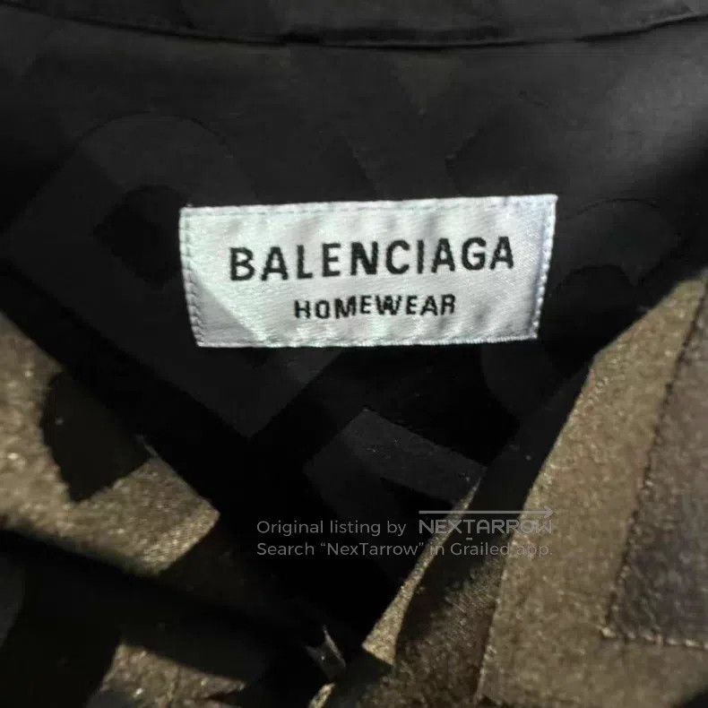 Balenciaga Balenciaga Full print logo letter silk shirt Size XS / US 0-2 / IT 36-38 - 3 Thumbnail