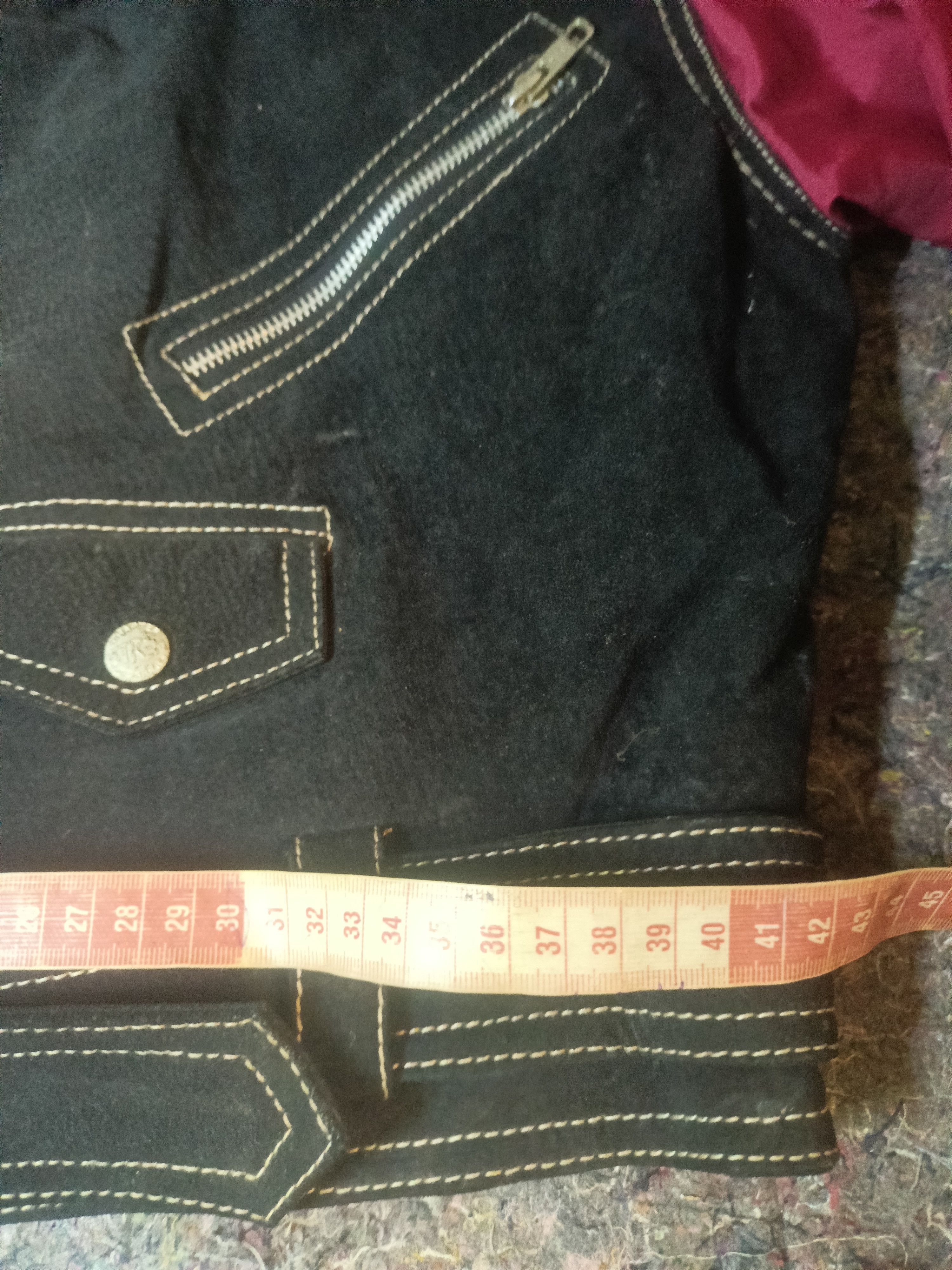 Other Vintage 90s leather suede Biker Jacket Contrast Sleeves Size M / US 6-8 / IT 42-44 - 2 Thumbnail