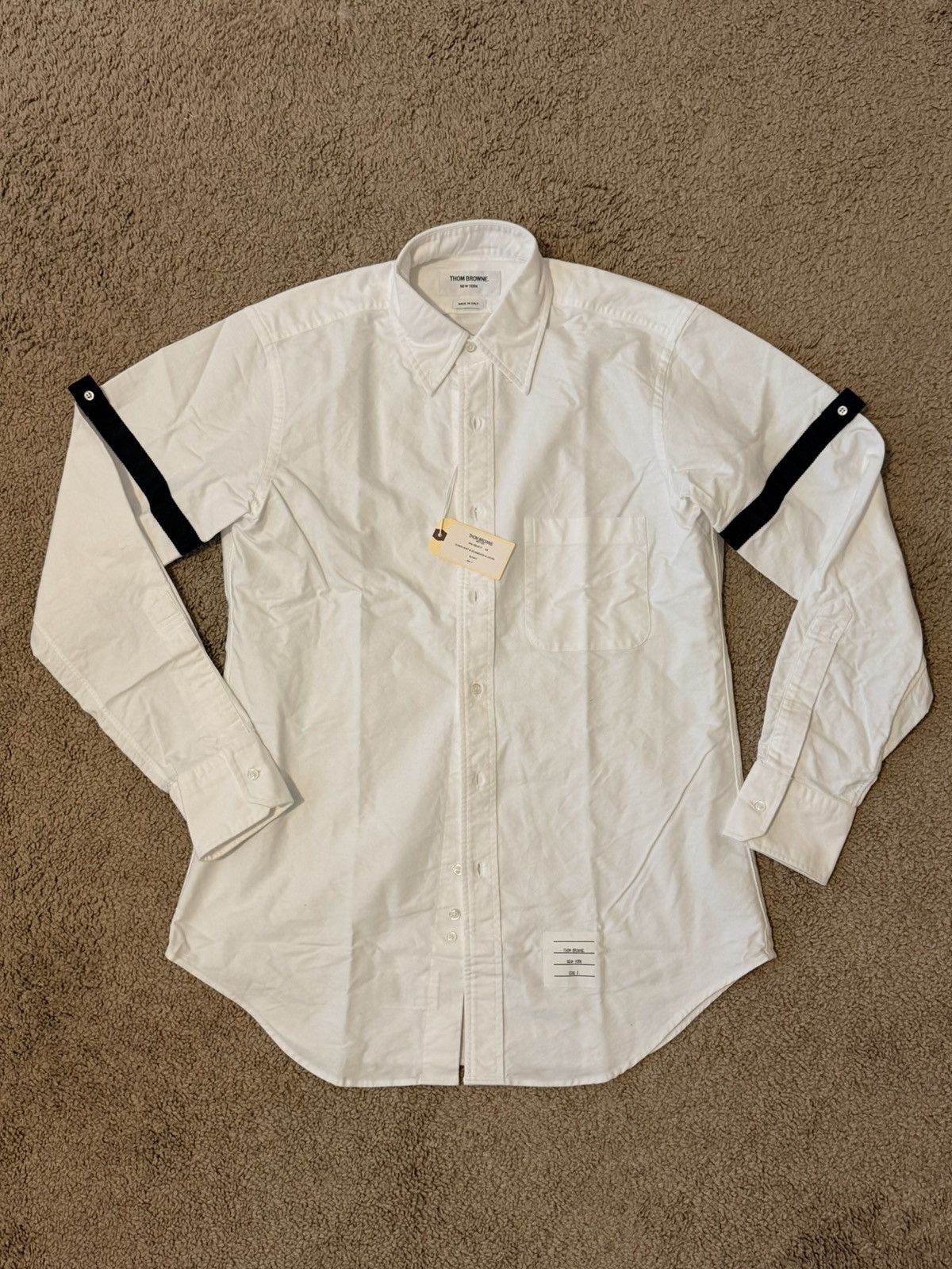 Thom Browne [NWT] Thom Browne Ribbon-Detailed Cotton Oxford Shirt Size US M / EU 48-50 / 2 - 2 Thumbnail