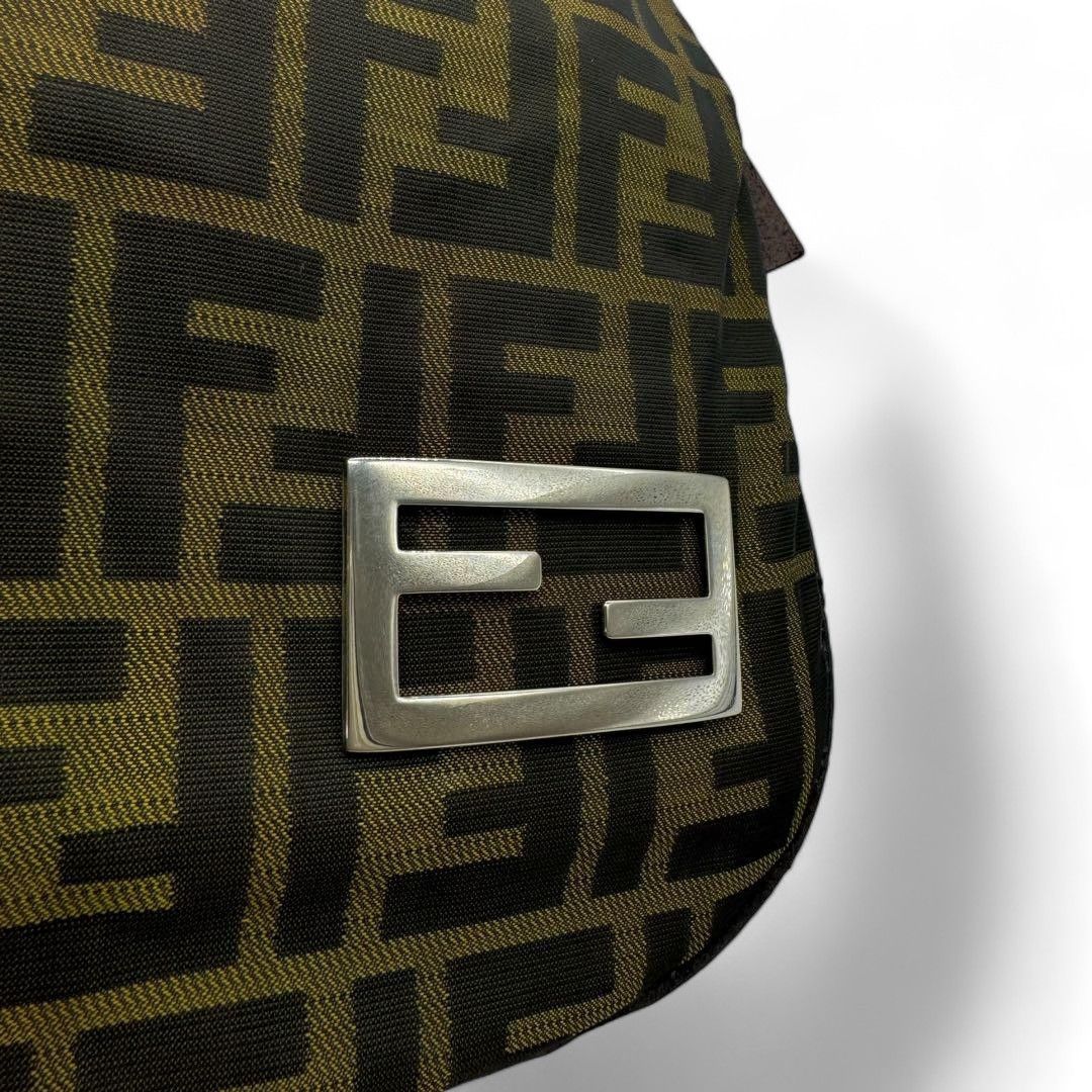 Fendi Fendi - Zucca Pouch Handbag Brown Leather One Shoulder Bag Size ONE SIZE - 8 Thumbnail