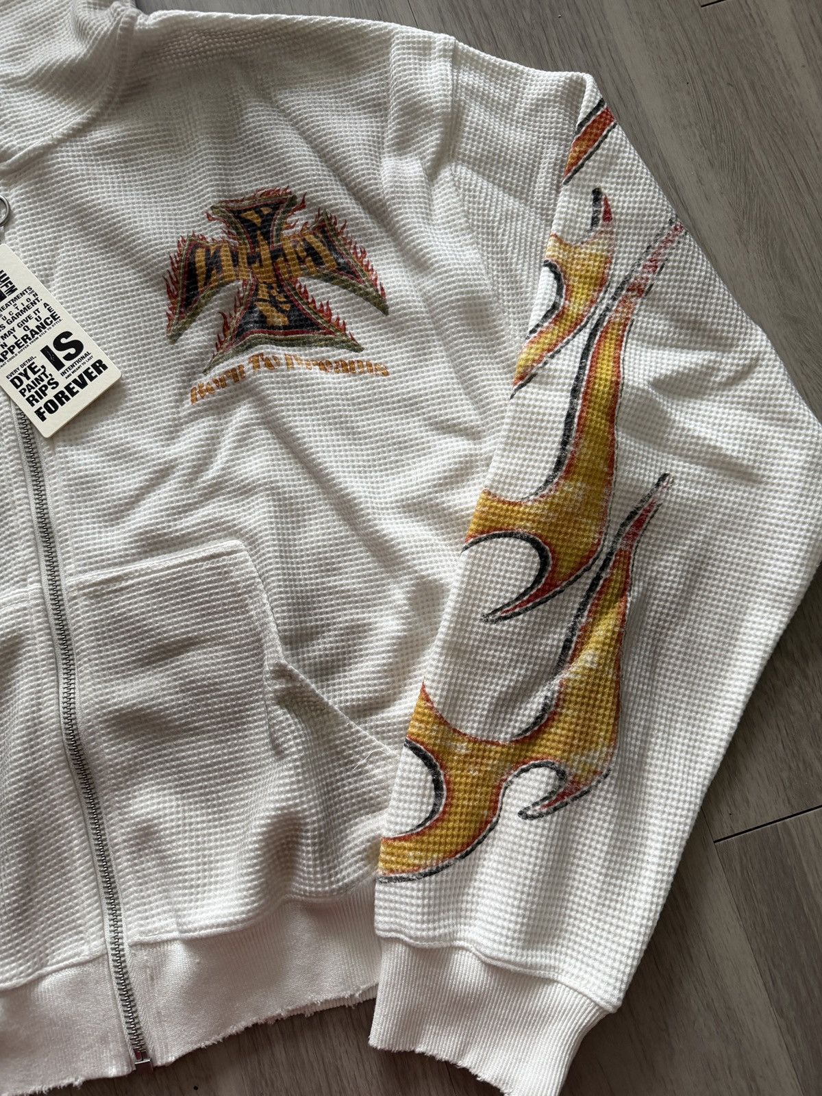 Vale Vale Forever White Reborn Waffle Zip Up Valley Dreams Size US L / EU 52-54 / 3 - 3 Thumbnail