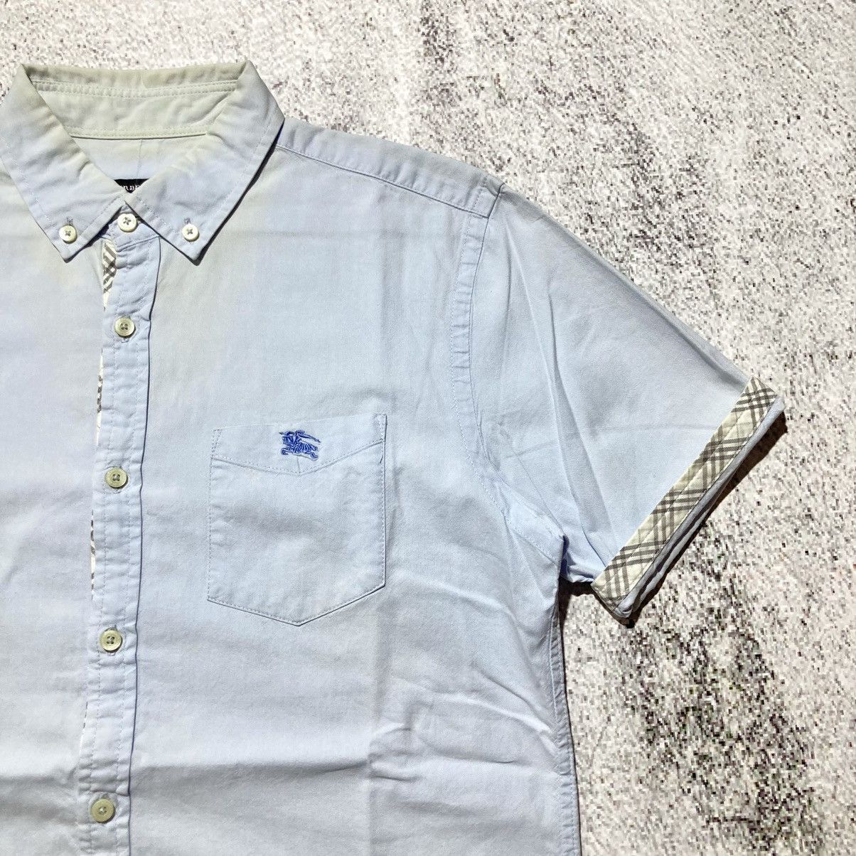 Burberry Vintage Burberry Black Label Pocket Logo Shirt Blue Luxury Size US M / EU 48-50 / 2 - 3 Thumbnail