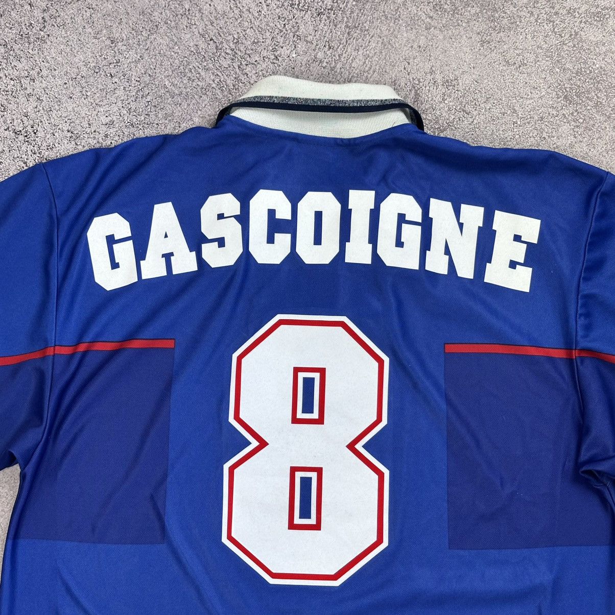 Nike Glasgow Rangers 1997 1999 Home Football Shirt #8 Gascoigne Size US L / EU 52-54 / 3 - 3 Thumbnail