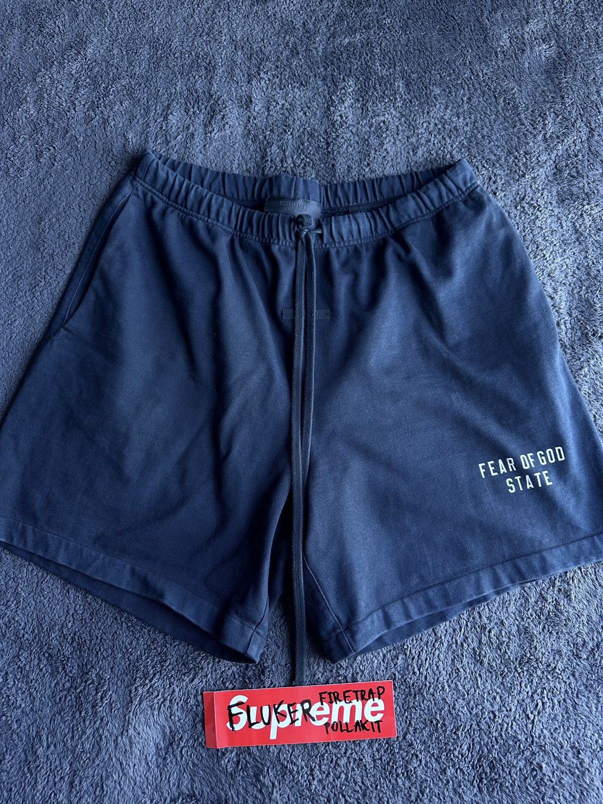 Essentials ESSENTIALS HEAVY FLEECE SOCCER SHORTS BLACK Size US 33 - 3 Thumbnail