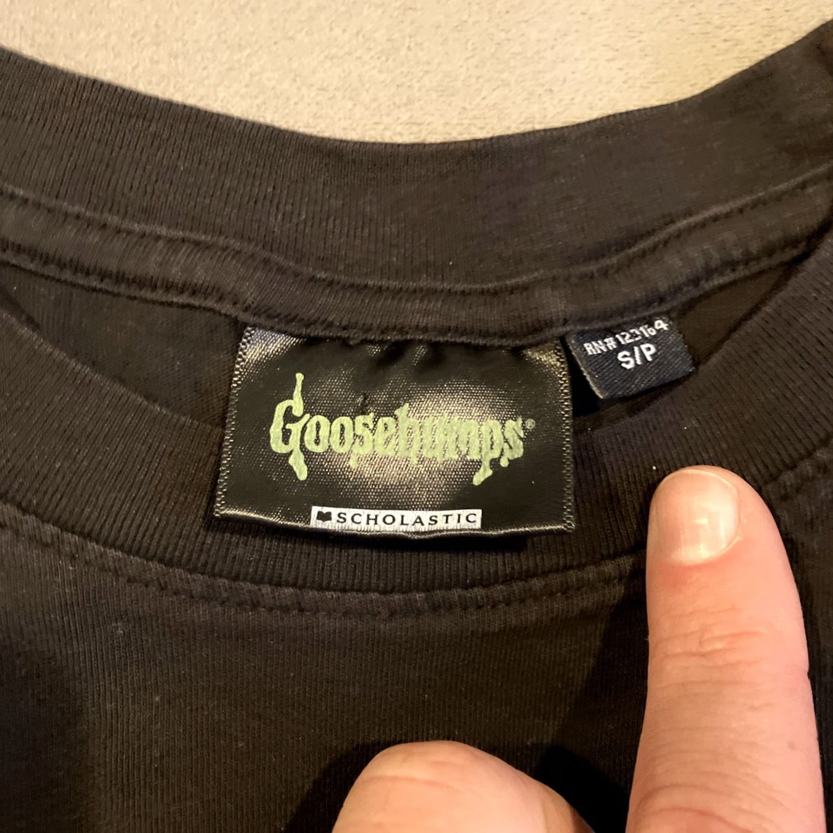 Vintage NWOT Rare Goosebumps X Scholastic Ghost Shirt Small Black Cotton 90s Horror Dog Logo Size US S / EU 44-46 / 1 - 3 Thumbnail