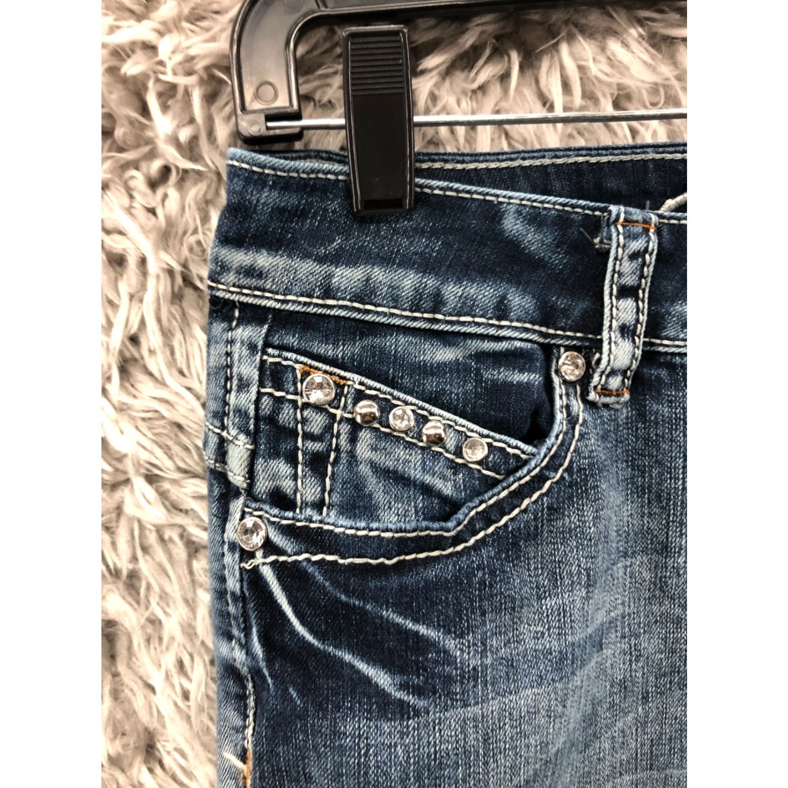 Vintage Miss Chic Jeans Bootcut Size 9 Juniors Mid Rise Dark Wash Blue Denim Women Regular 5-Pocket Stretch Columbia? Size 30" / US 8 / IT 44 - 5 Thumbnail