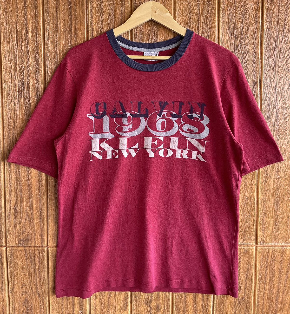 Calvin Klein × Vintage Vintage’90s🔥CALVIN KLEIN🔥New York Faded Tshirt Size US M / EU 48-50 / 2 - 1 Thumbnail