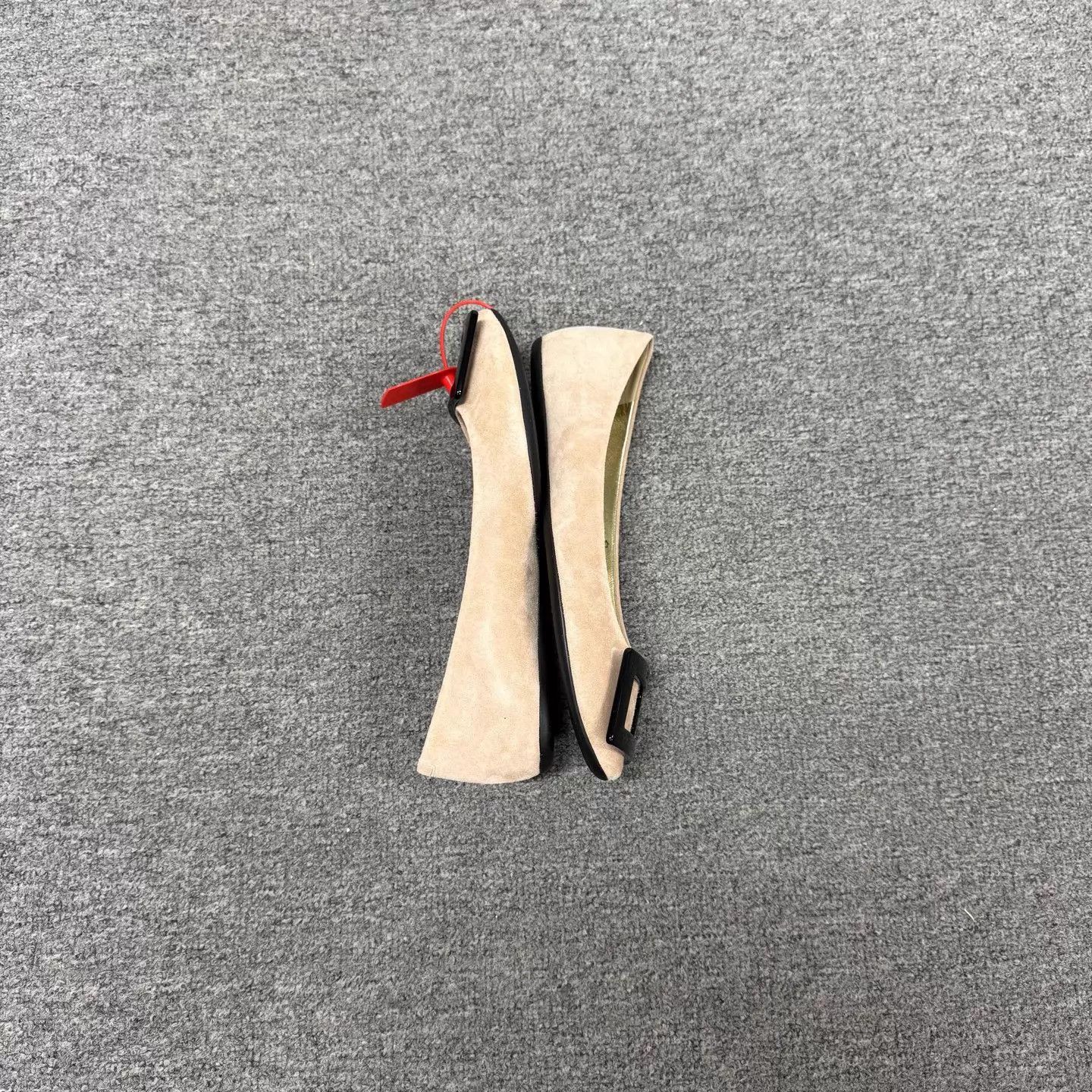 Roger Vivier RV Suede Square Buckle Flat 36 (New) Size US 5.5 / IT 35.5 - 3 Thumbnail