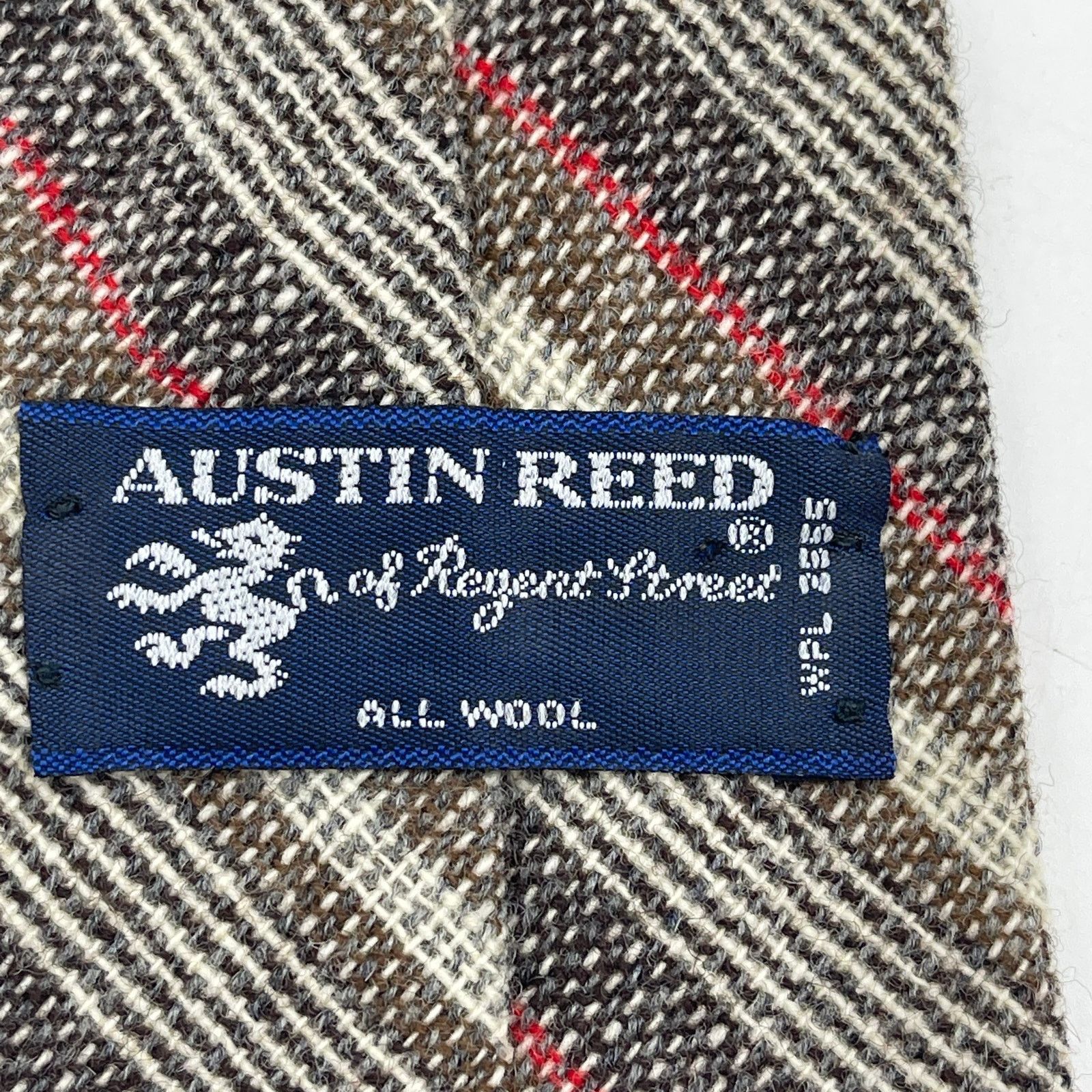 Austin Reed × Vintage Austin Reed Regent Street Wool Stripe Tie Vintage Brown Red Size ONE SIZE - 3 Thumbnail