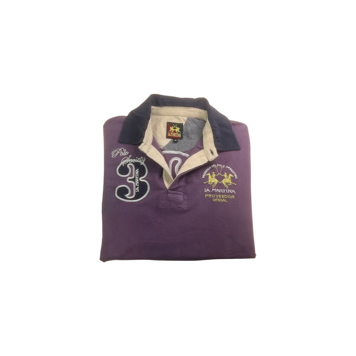 La Martina La Martina Polo Rugby Shirt 2006 Purple Size M Rare Vintage Size US M / EU 48-50 / 2 - 7 Thumbnail