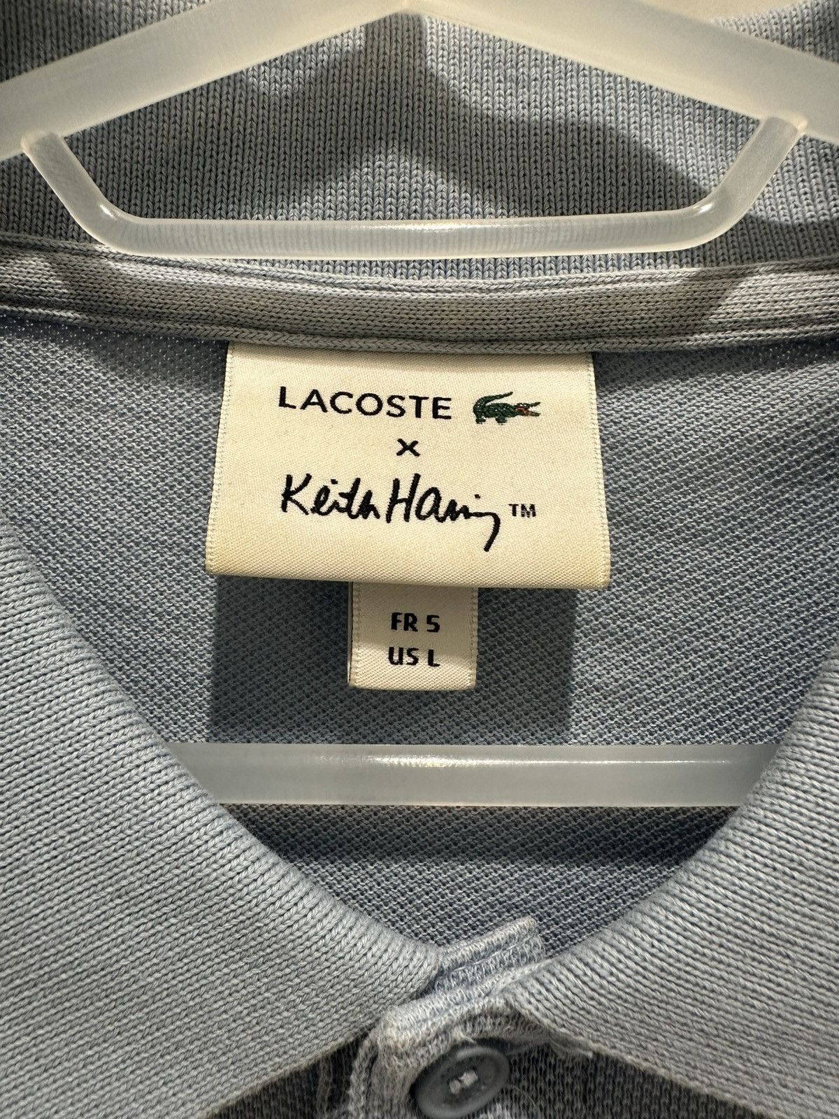 Keith Haring × Lacoste Lacoste X Keith Haring Light Blue Polo Size US L / EU 52-54 / 3 - 4 Thumbnail