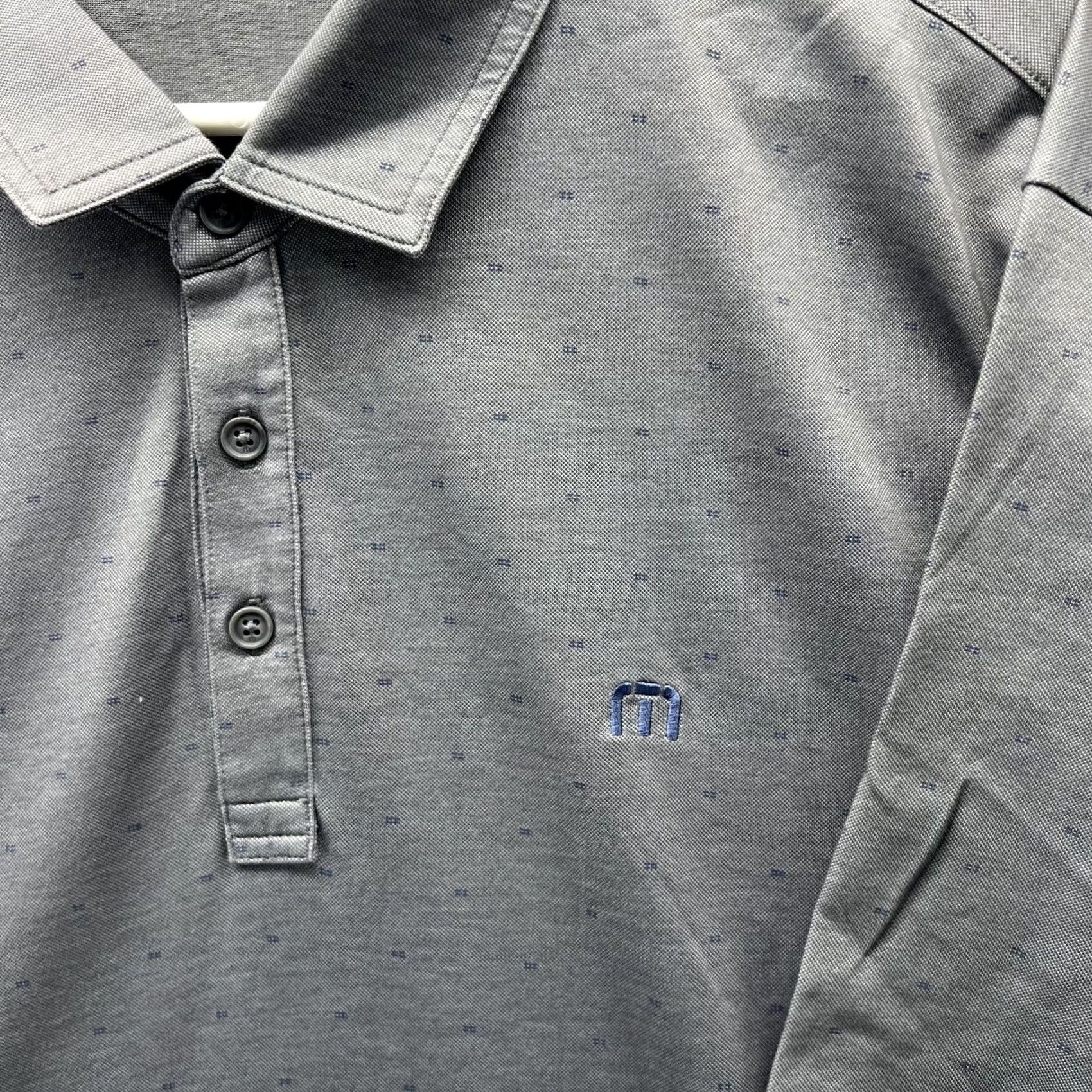 TravisMathew Travis Mathew Polo Shirt Mens 2XL Gray Micro Dot Golf Performance Casual Polo Shirt Mens 2XL Gray Micro Dot Golf Casual Size US XXL / EU 58 / 5 - 7 Thumbnail