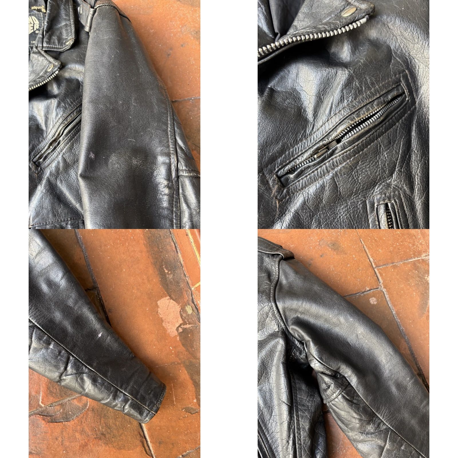 Vintage VINTAGE Diamond Leather Motorcycle Jacket Women’s 38 Black Size XS / US 0-2 / IT 36-38 - 9 Thumbnail