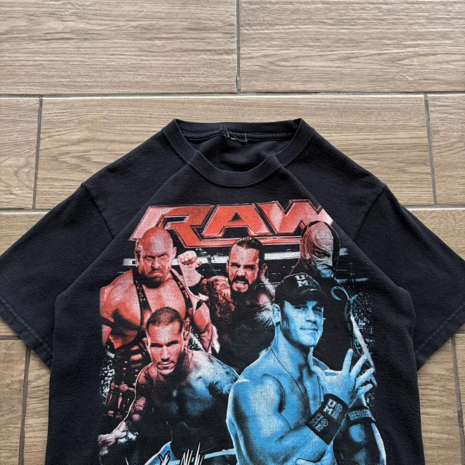 Other Y2K Black WWE RAW Wrestling Promo T-Shirt Size S / US 4 / IT 40 - 3 Thumbnail