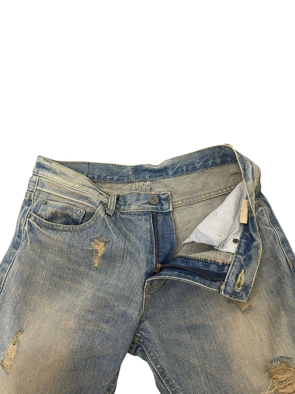 Japanese Brand Flare Jeans Izreel Faded Distress Boot Cut 2🟦5 Size US 31 - 9 Thumbnail