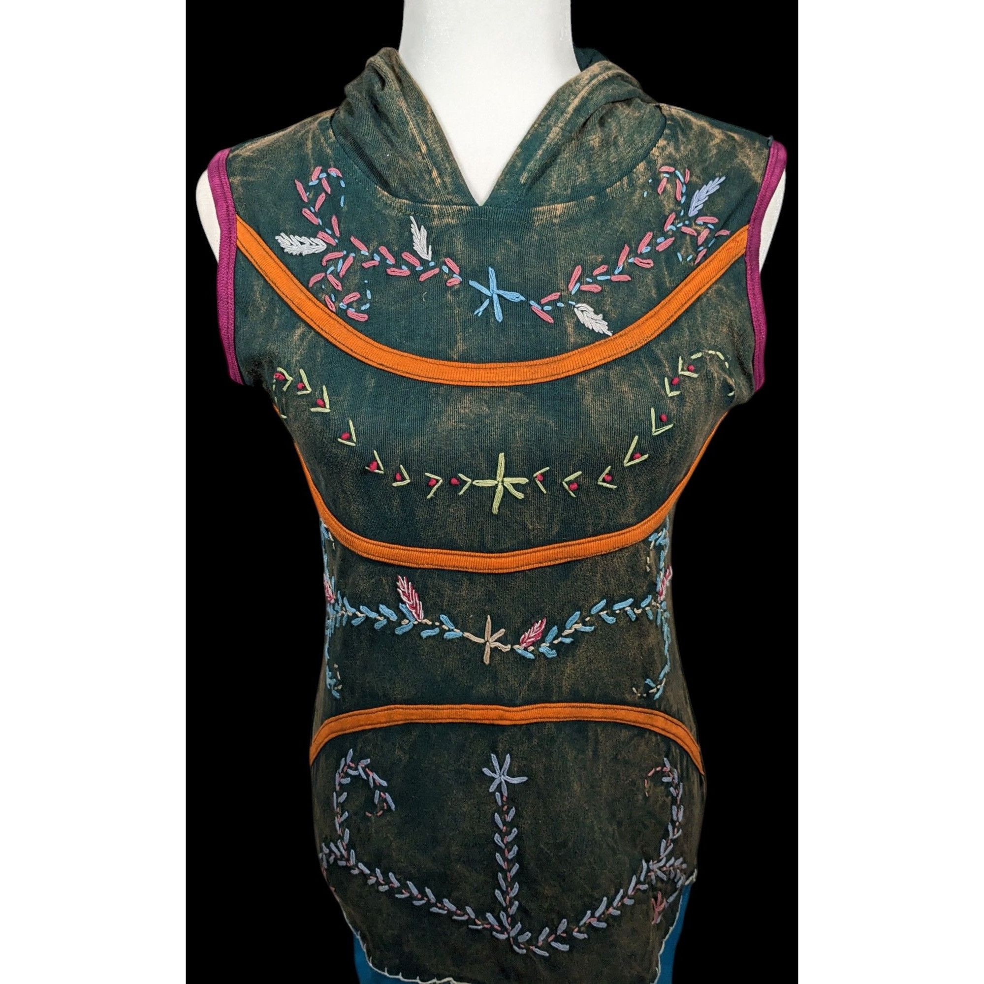 Other KPC Cosplay Elf Floral Hooded Mini Dress Size Small Size S / US 4 / IT 40 - 5 Thumbnail