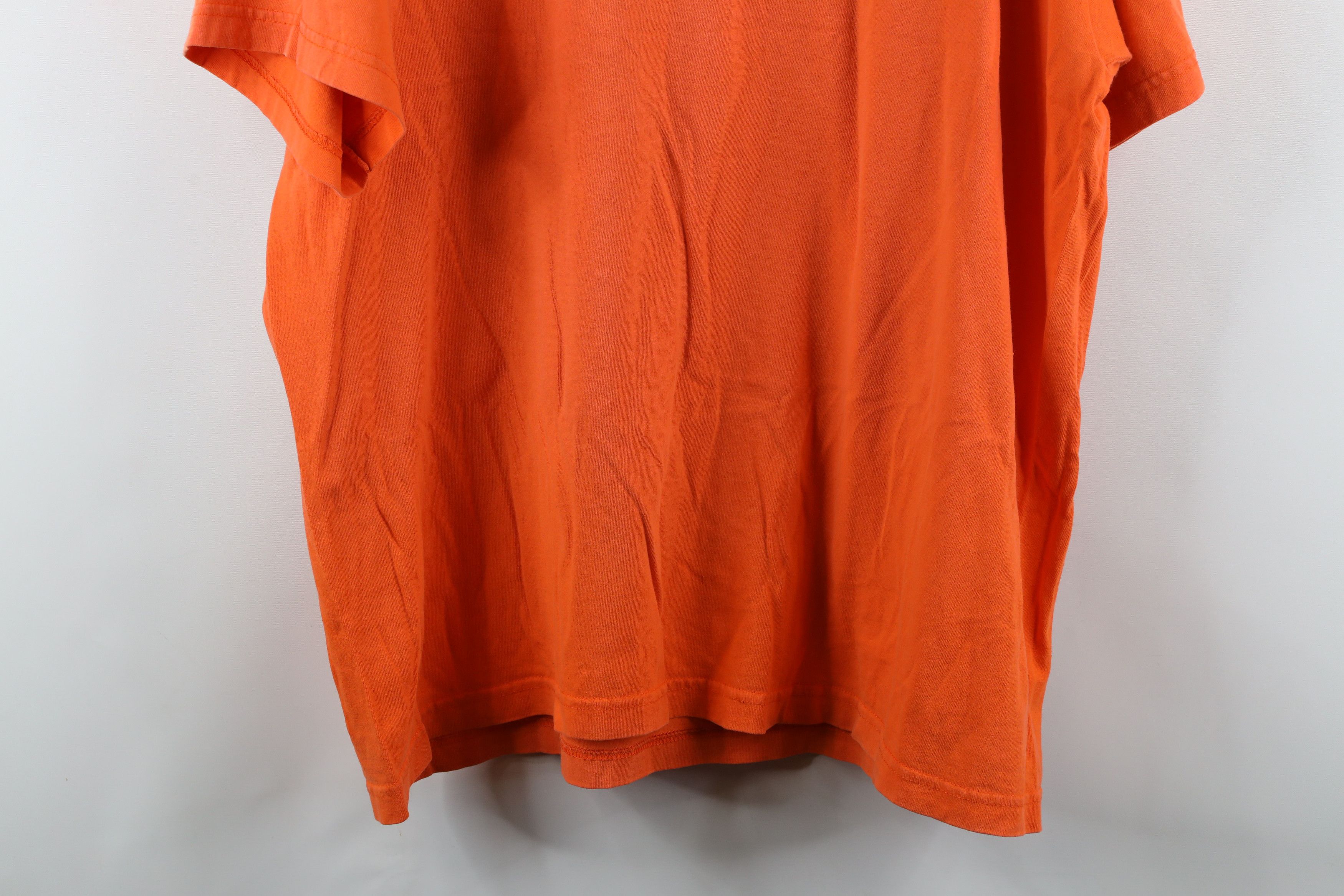 Ralph Lauren × Vintage Vintage 90s Chaps Ralph Lauren Spell Out Flag T-Shirt Orange Size US XL / EU 56 / 4 - 12 Thumbnail
