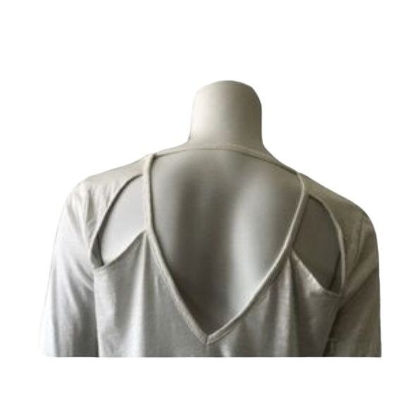 Chaser Brand Chaser Ivory Long Sleeve V Back Cut Out Top Size S / US 4 / IT 40 - 5 Thumbnail