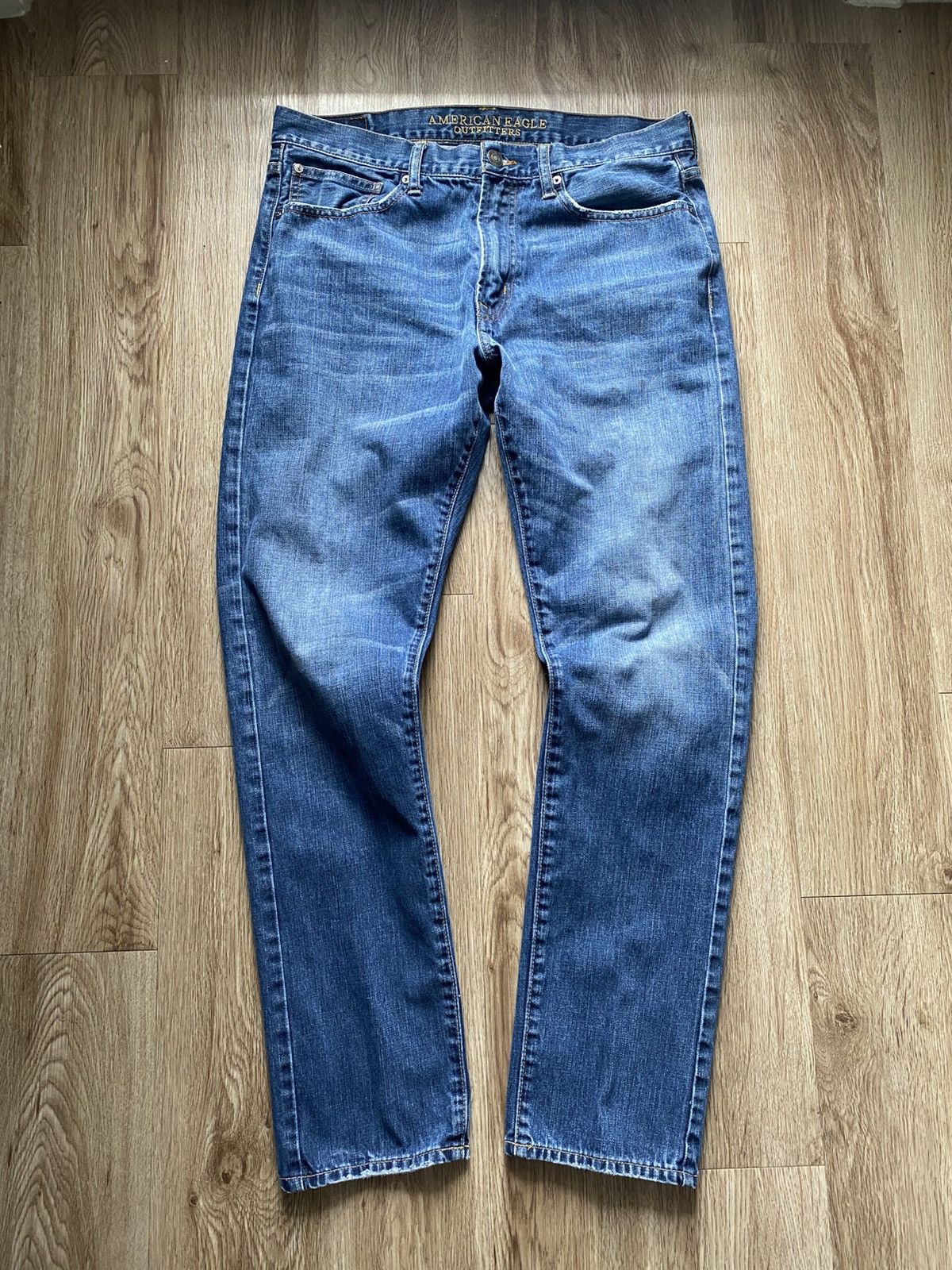 American Eagle Outfitters American Eagle Blue Denim Jeans Size US 34 / EU 50 - 1 Thumbnail
