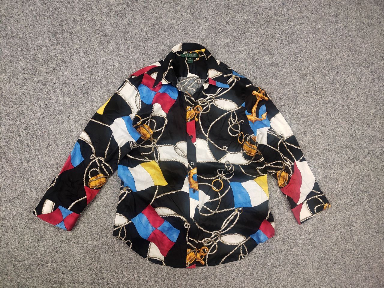 Lauren Ralph Lauren Lauren Ralph Lauren Vintage button up anchor nautical Shirt Size XS / US 0-2 / IT 36-38 - 2 Thumbnail