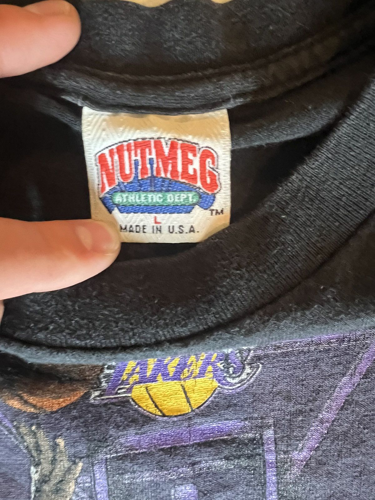 Nutmeg Los Angeles Lakers Made in USA Single-stitch Size US L / EU 52-54 / 3 - 4 Thumbnail
