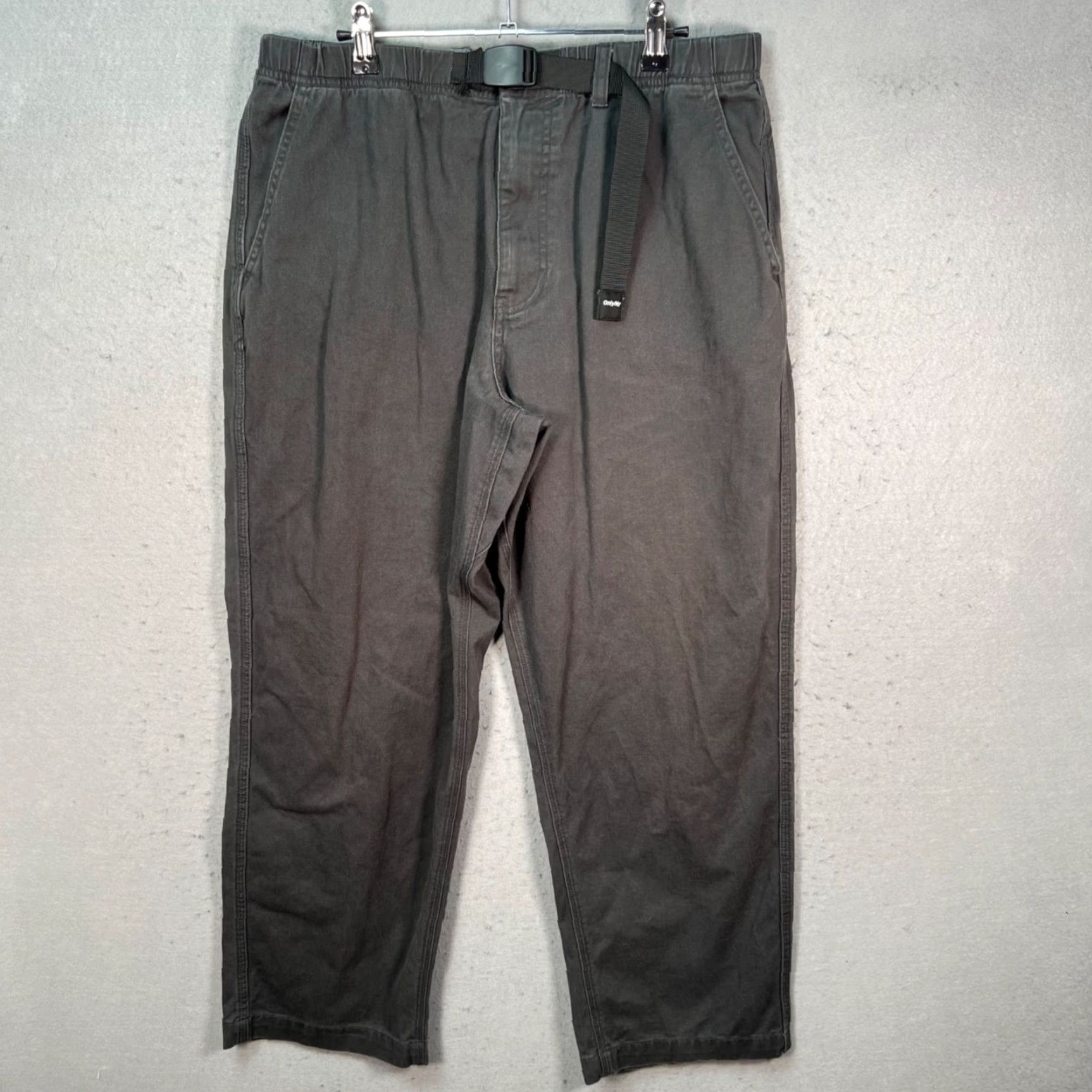 Only NY OnlyNY Mens Size Medium Dark Gray Cotton Casual Pants Elastic Waist Size US 31 - 2 Thumbnail