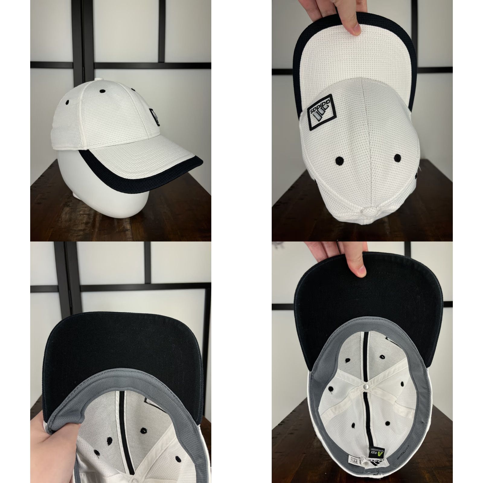 Adidas Adidas Hat Adult Medium White Cotton Polyester Blend Climalite Golf Fitted Mens Size ONE SIZE - 8 Thumbnail