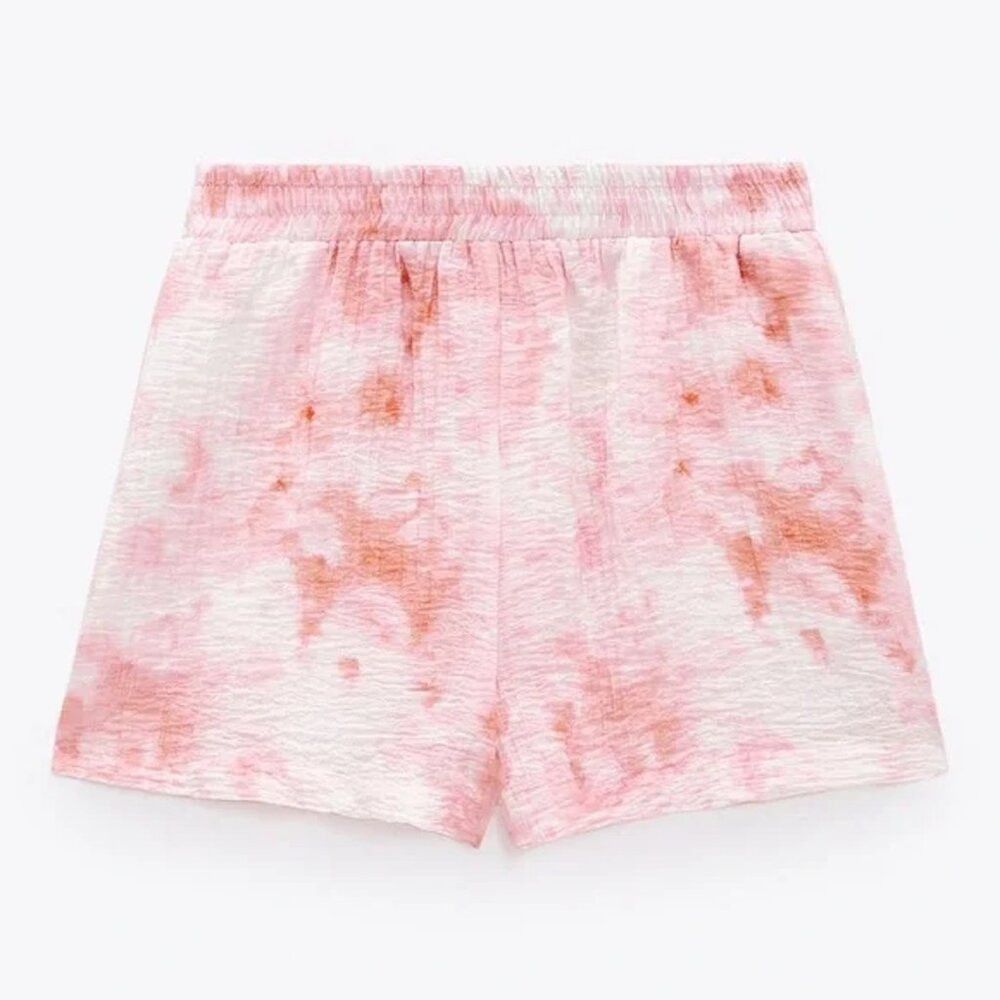 Zara NWT New Zara Tie Dye Viscose High Waist Shorts Size M Size 30" / US 8 / IT 44 - 1 Thumbnail