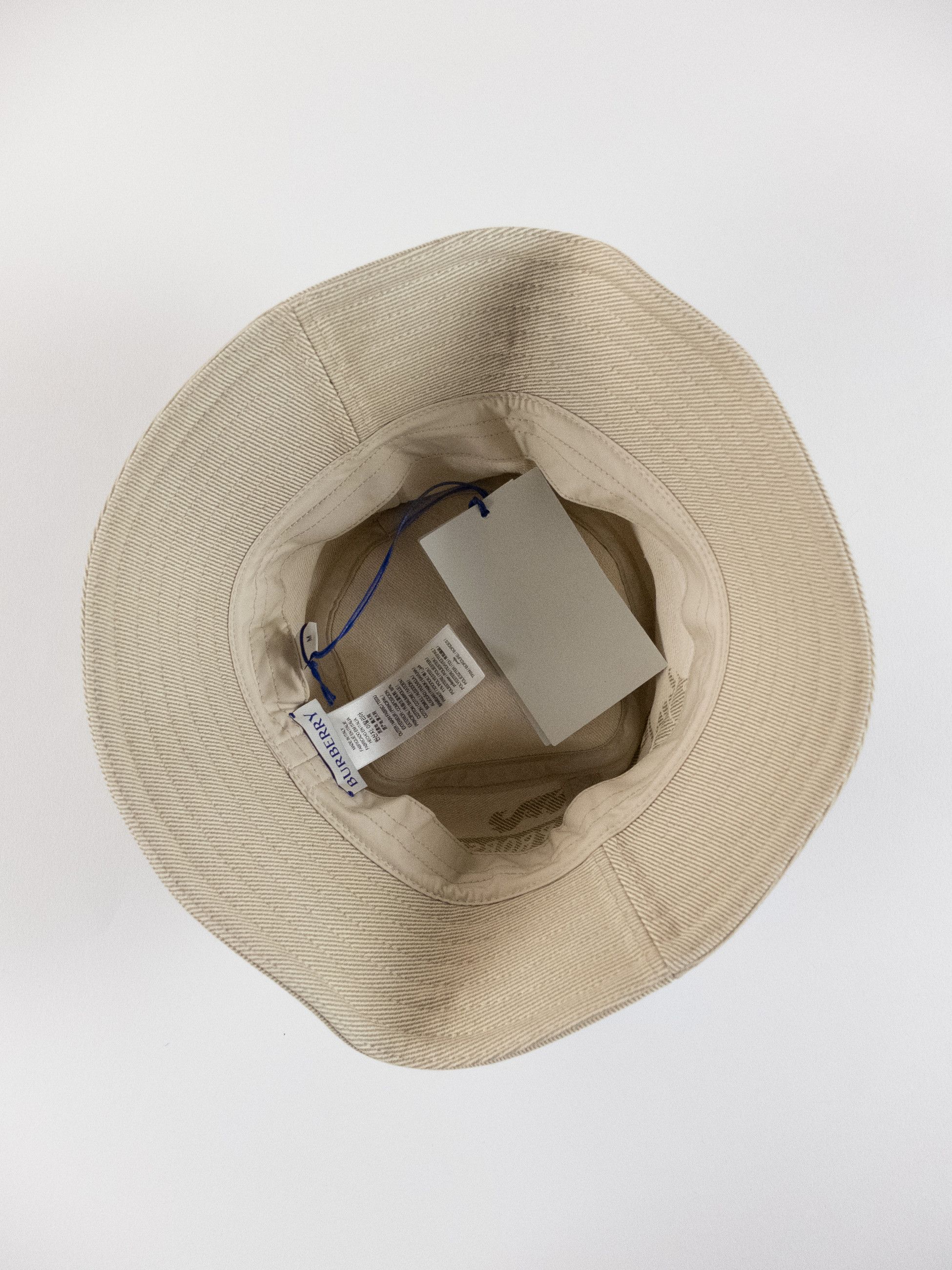 Burberry BURBERRY beige EKD knight logo cotton bucket hat Medium Size ONE SIZE - 8 Thumbnail