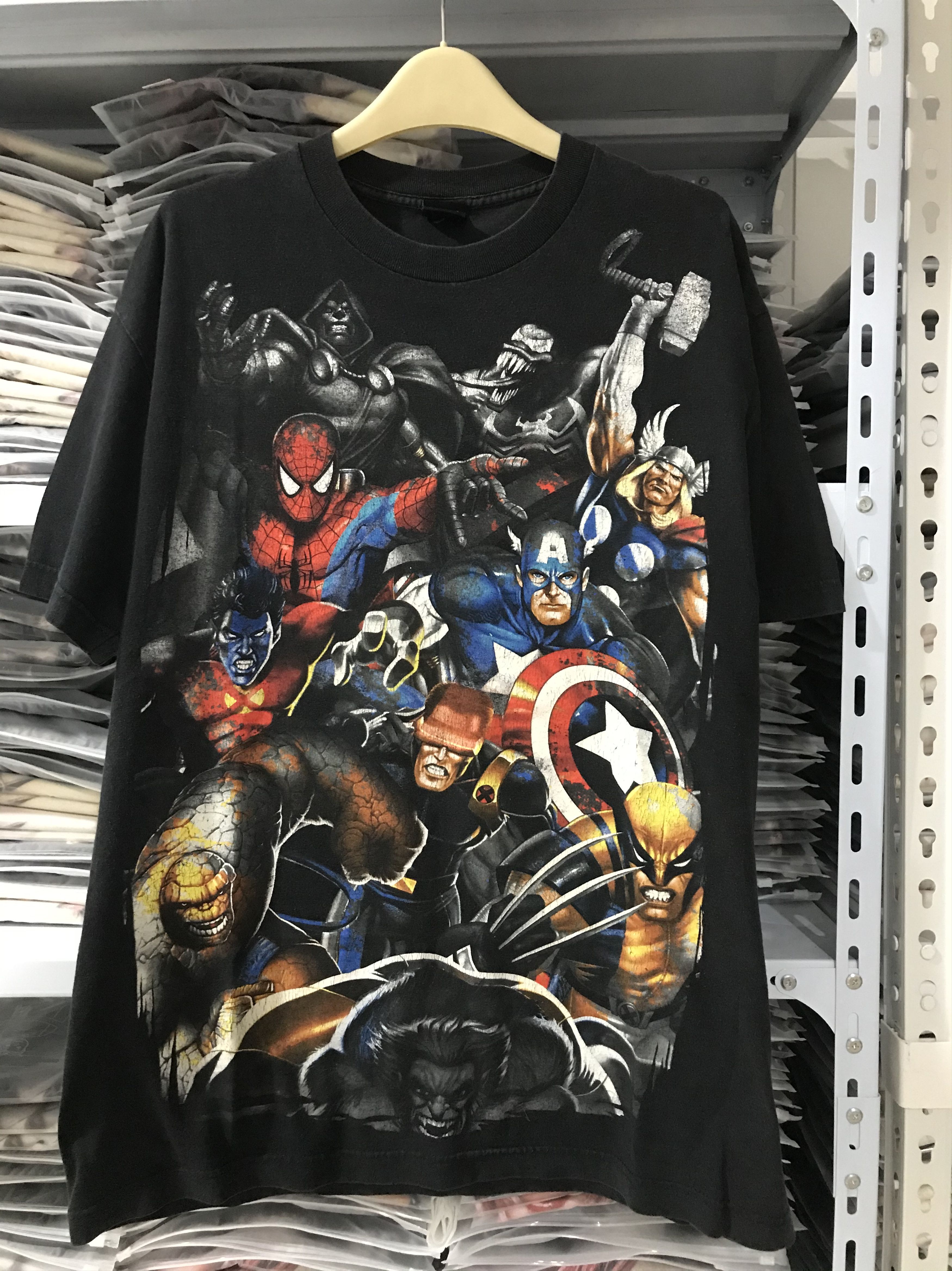 Marvel Comics × Vintage Vintage Marvel Full Team Mad Engine Size US XL / EU 56 / 4 - 1 Thumbnail