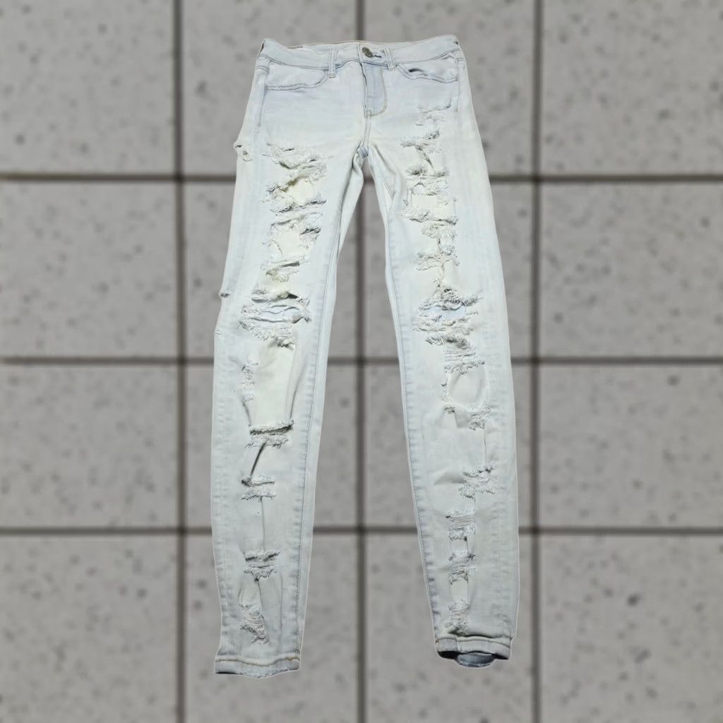 American Eagle Outfitters VINTAGE AE American Eagle 2 HI-RISE Jegging Super Stretch Womens Jeans Light Wash Size 26" / US 2 / IT 38 - 1 Thumbnail