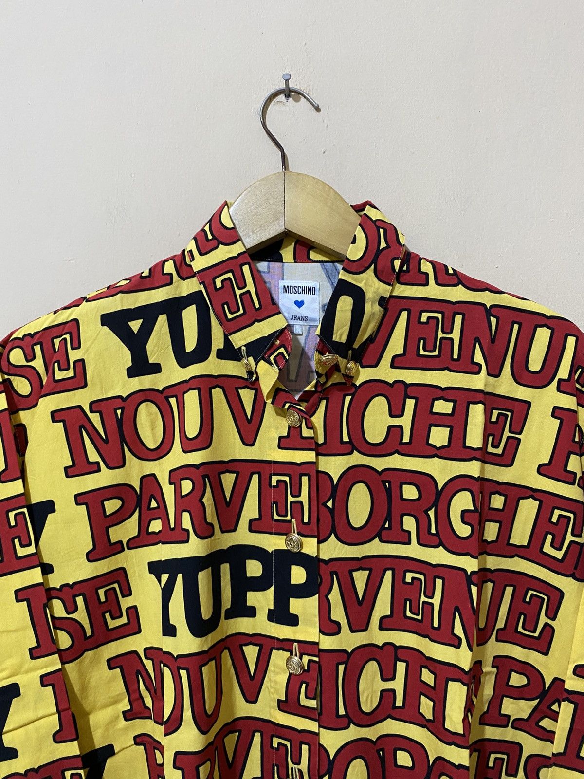 Moschino Moschino Jeans All Over Print Button Shirt Size M / US 6-8 / IT 42-44 - 3 Thumbnail