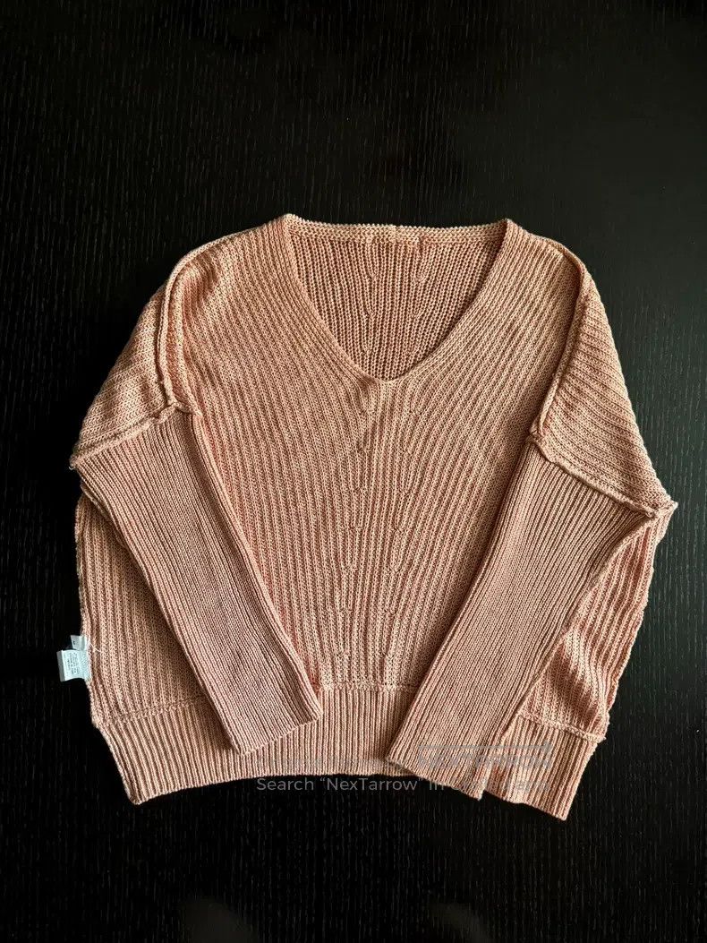 Other HELMUT LANG Knitted Short Sleeve Top - Dark Orange Pink Size M / US 6-8 / IT 42-44 - 7 Thumbnail