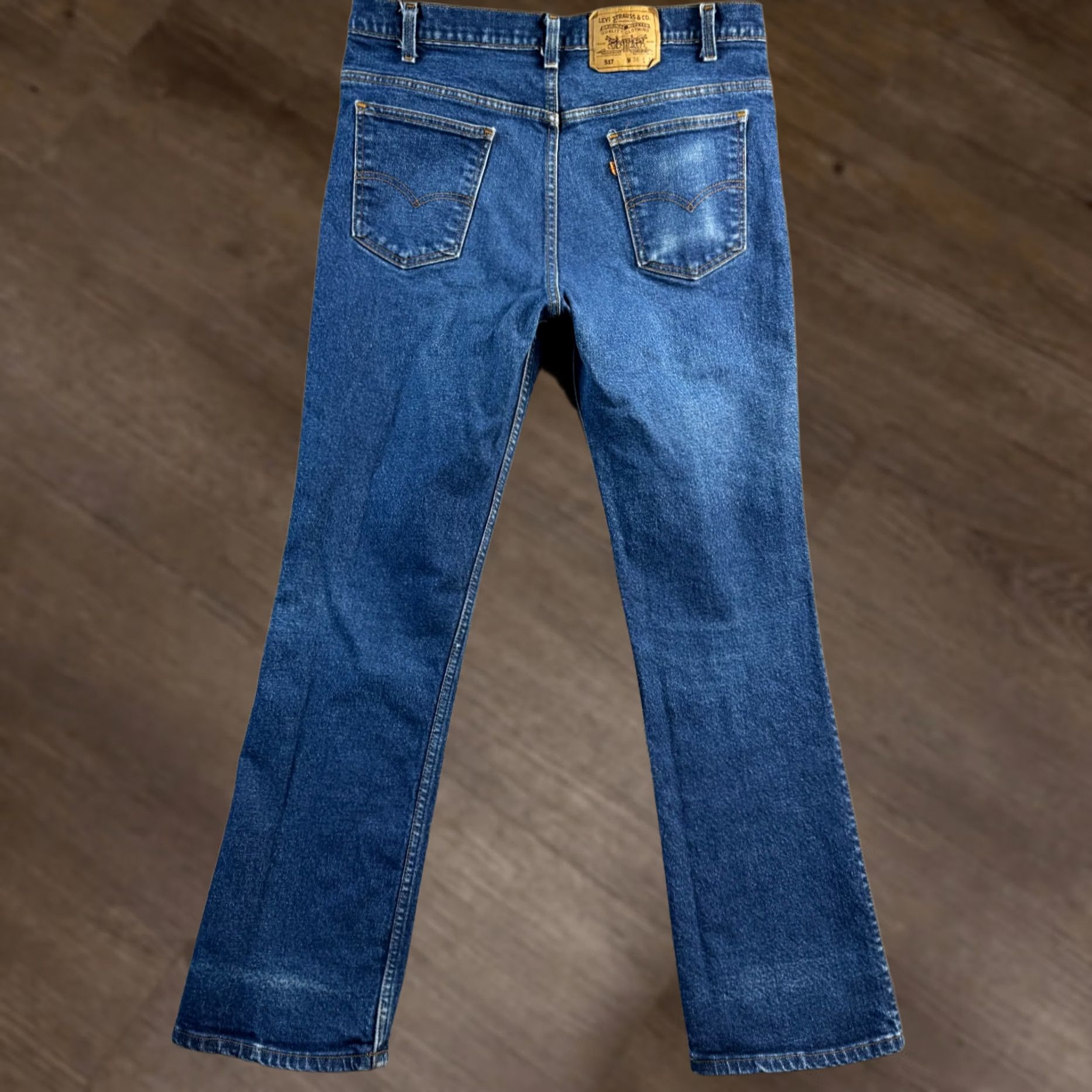 Levi's VINTAGE Levi's Jeans Mens 38x34 90s Bootcut 517 Denim Blue