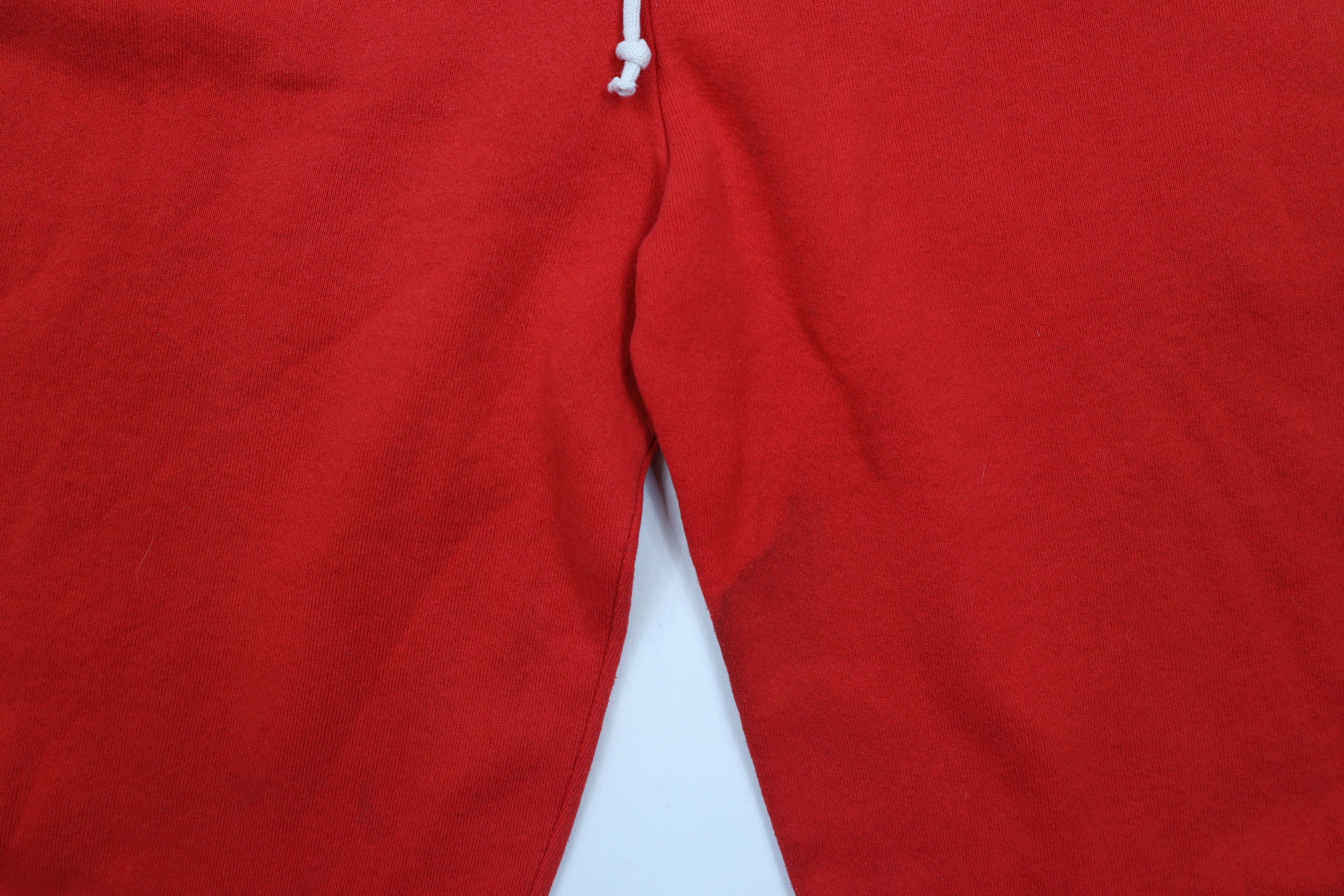 Vintage Vintage 90s Streetwear Blank Sweatpants Joggers Red USA Size US 34 / EU 50 - 7 Thumbnail