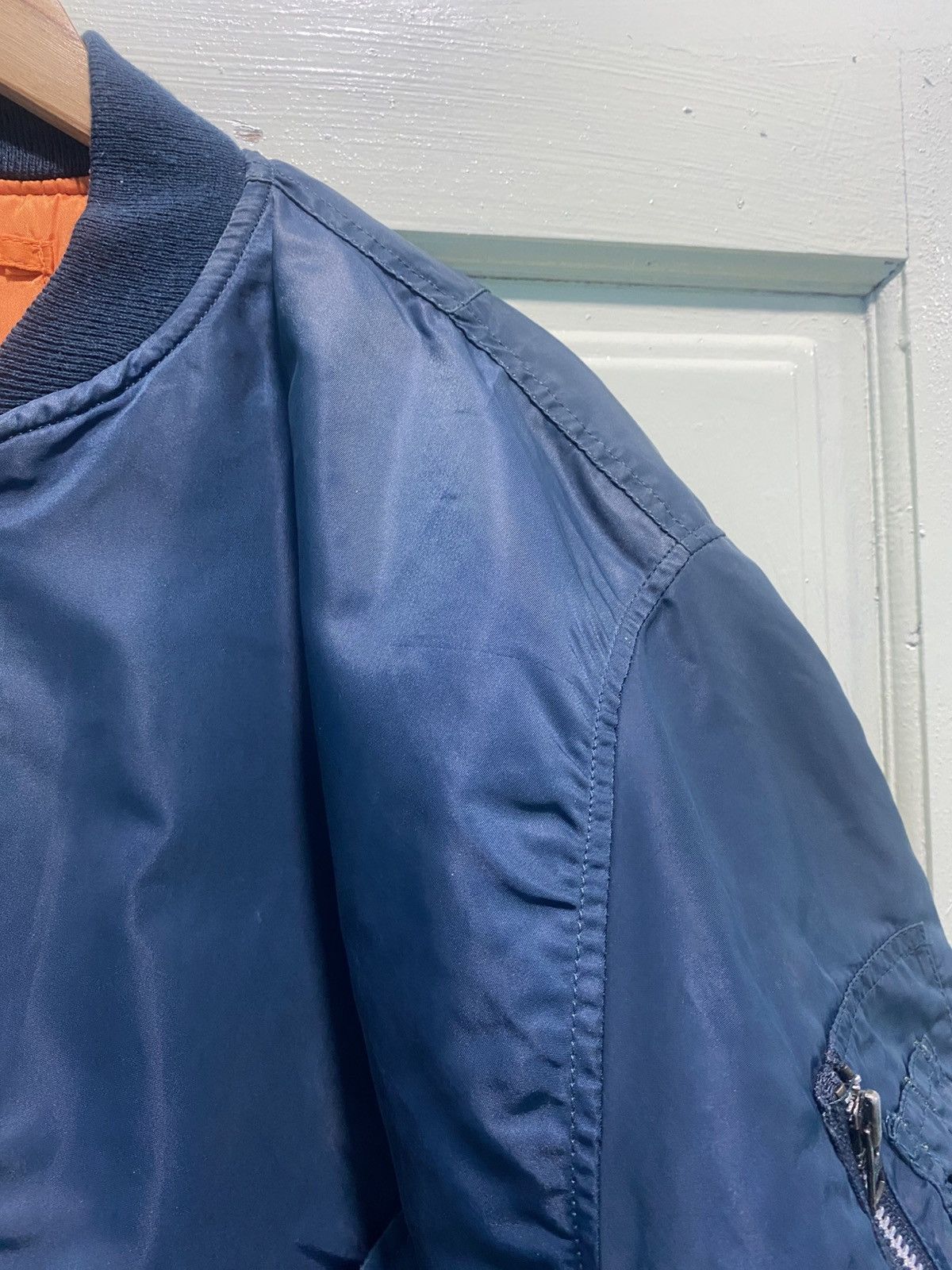 Alpha Industries Vintage Alpha industries Ma-1 Bomber Jacket Navy Blue Size US L / EU 52-54 / 3 - 4 Thumbnail