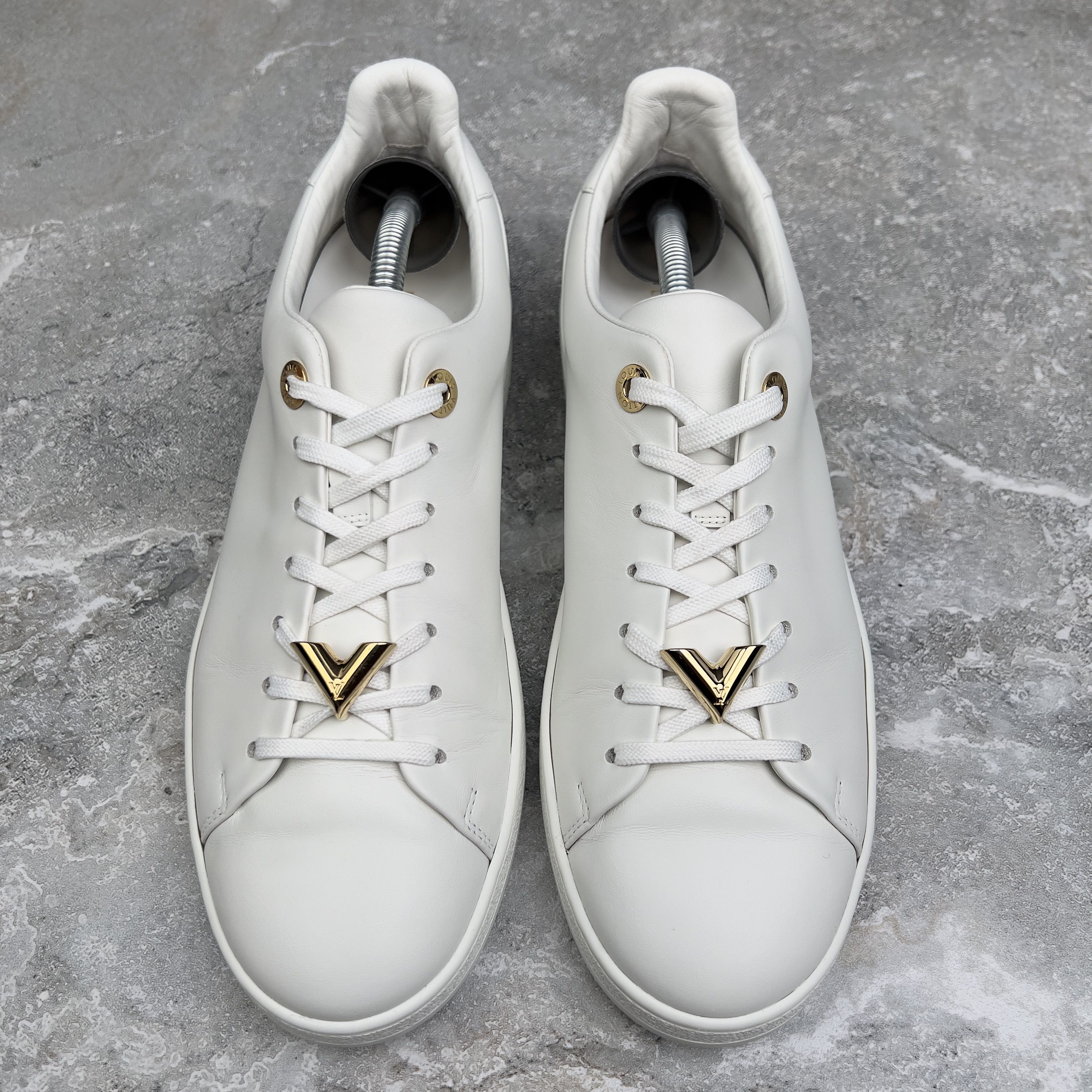 Louis Vuitton Louis Vuitton Frontrow Logo Low Top Sneakers Leather Size US 8.5 / IT 38.5 - 2 Thumbnail