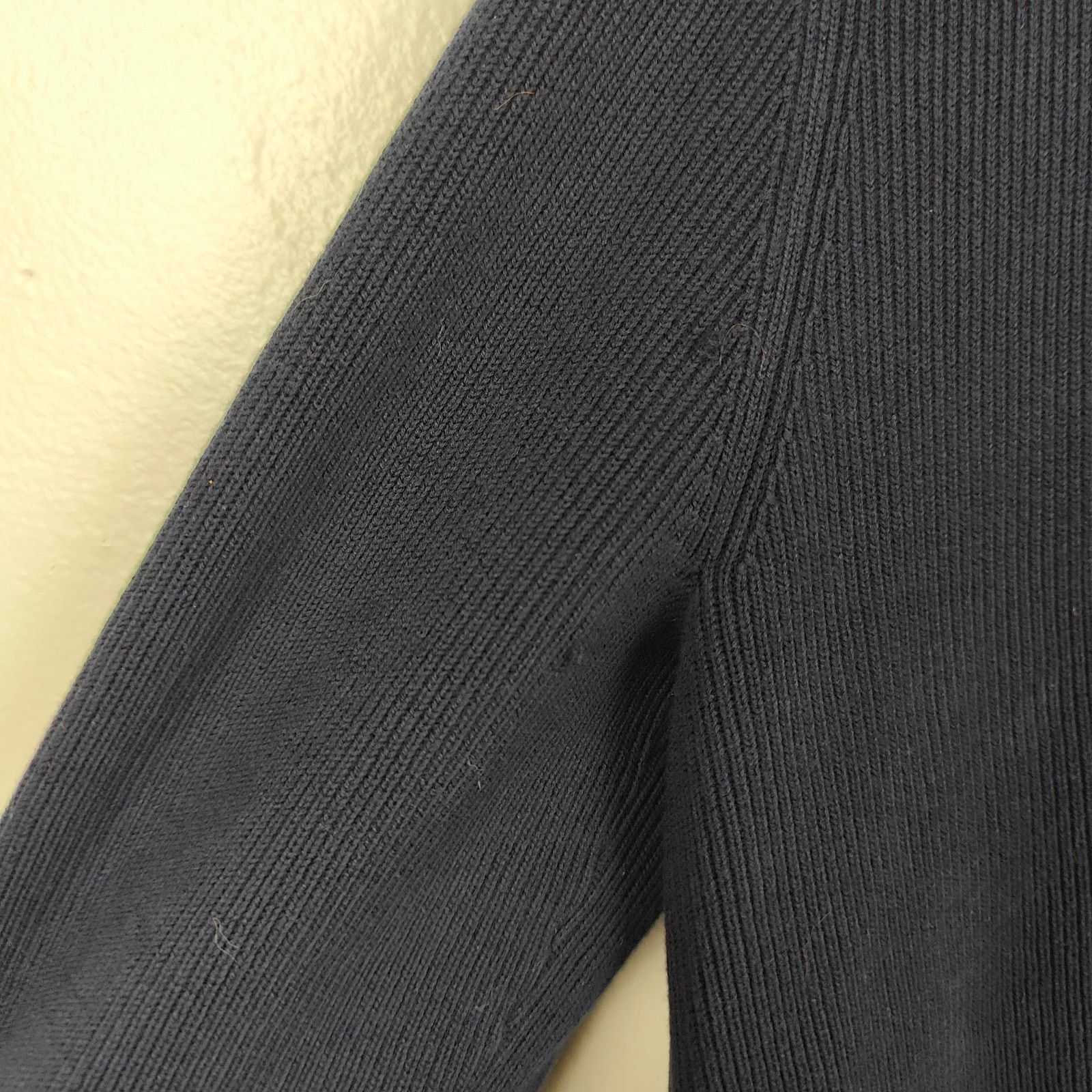 Theory Theory Walton 1/4 Zip Sweater Mens XL Navy Blue Cotton Size US XL / EU 56 / 4 - 5 Thumbnail