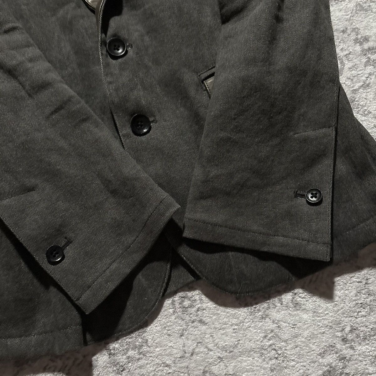 Isamu Katayama Backlash Isamu Katayama Leather Detailed Blazer Suit Jacket | Size S Size 38R - 3 Thumbnail