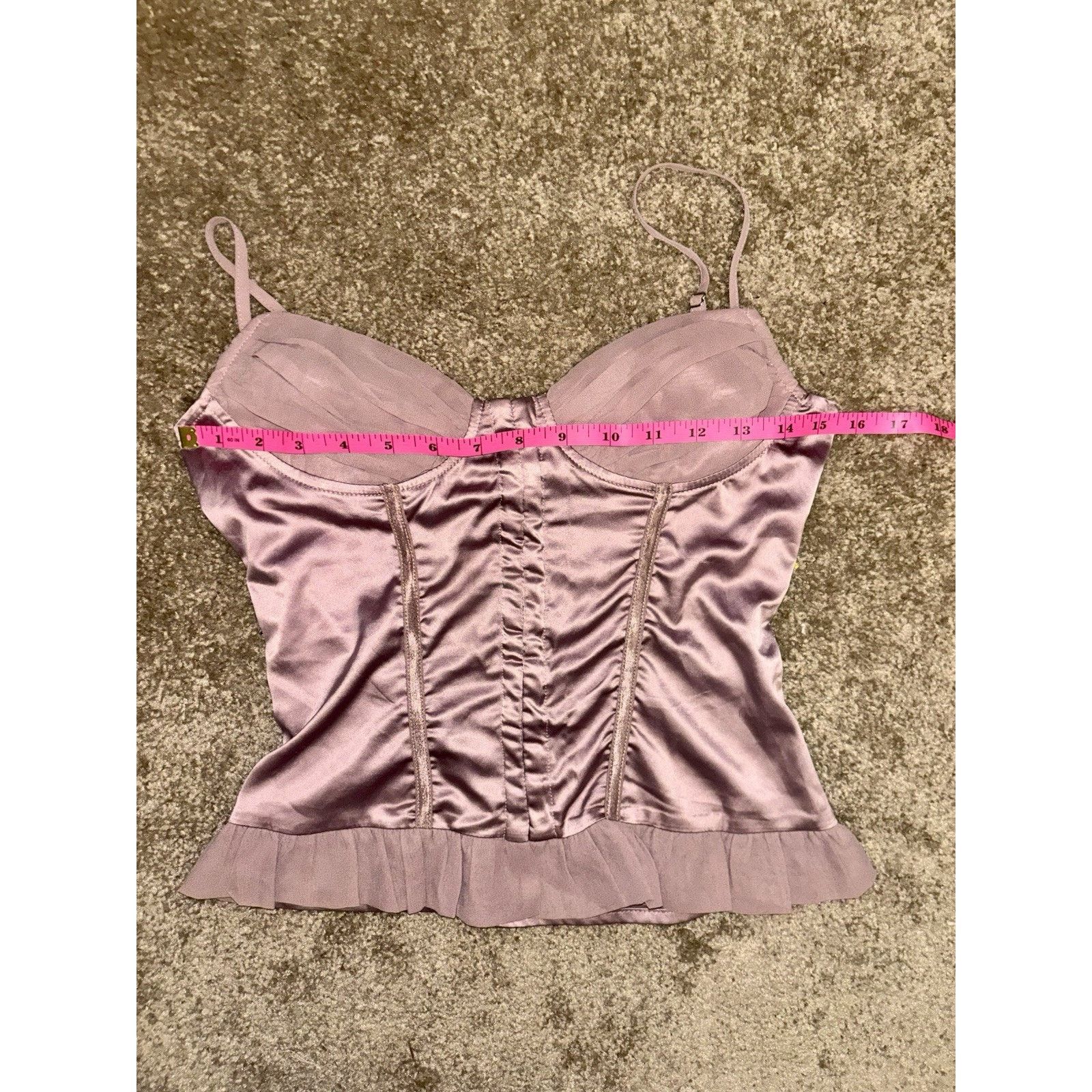 & Other Stories Women’s Mauve Satin Corset Bustier Top Size 4 Y2K Coquette Size S / US 4 / IT 40 - 8 Thumbnail