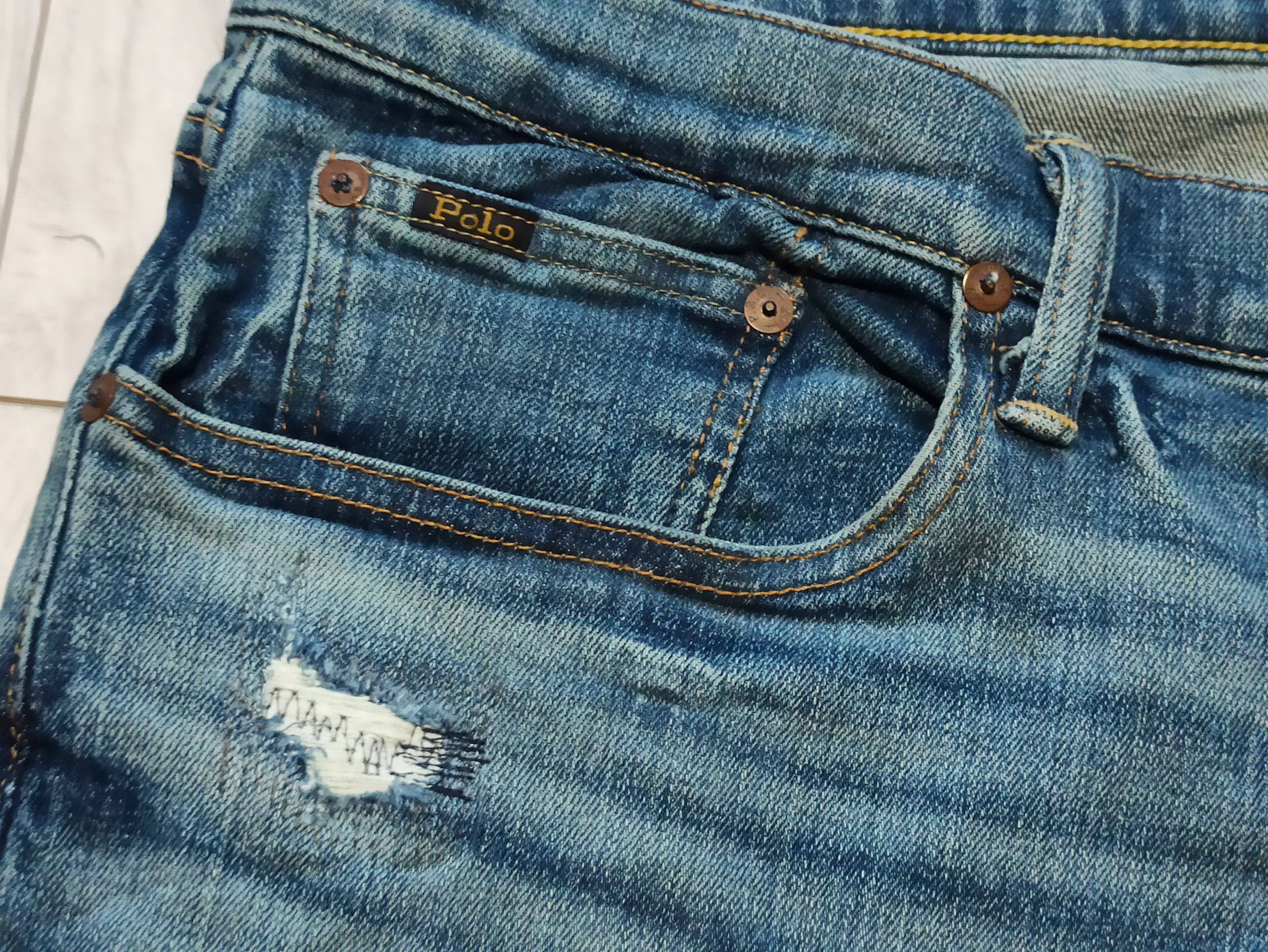 Polo Ralph Lauren Polo Ralph Lauren Distressed Denim Jeans Size US 34 / EU 50 - 3 Thumbnail