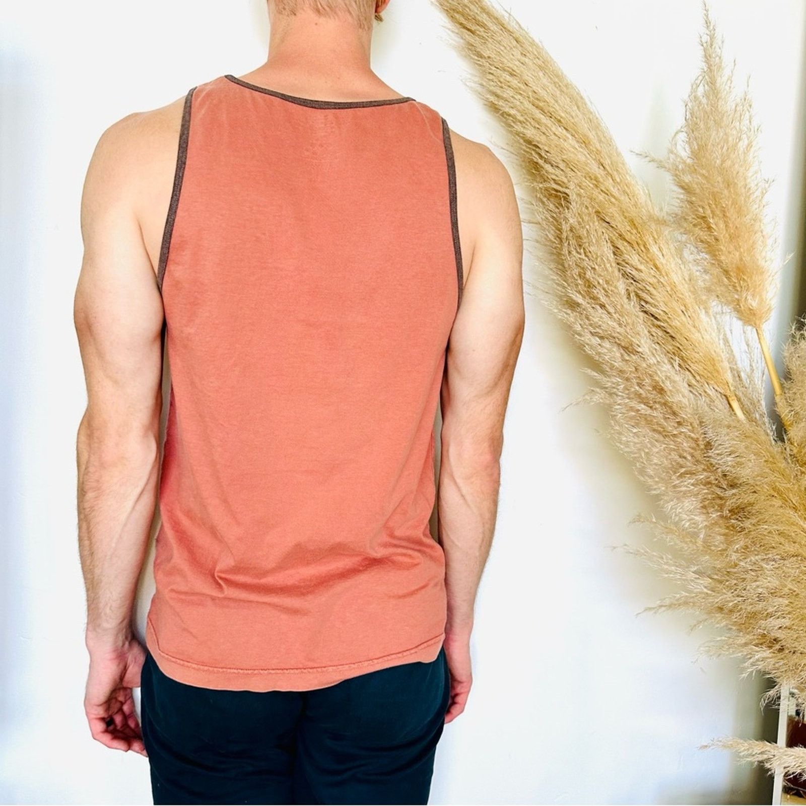 Pacsun MENS SUN DIEGO Navy Blue Pink Aqua Grey Two Tone Tank Top Size US S / EU 44-46 / 1 - 8 Thumbnail