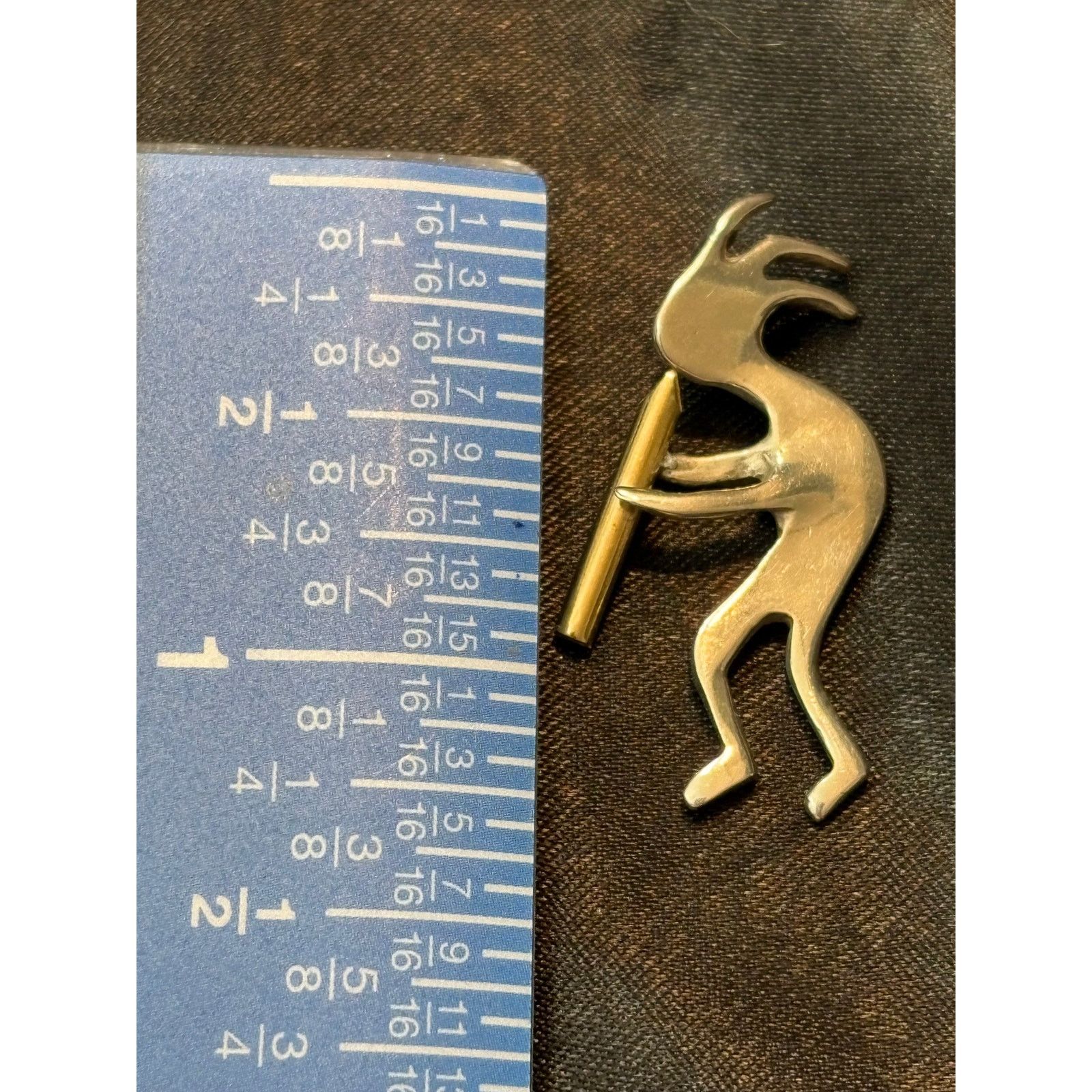 Other Vintage Kokopelli Flute Pendant Silver Tone Southwest Style Size ONE SIZE - 2 Thumbnail