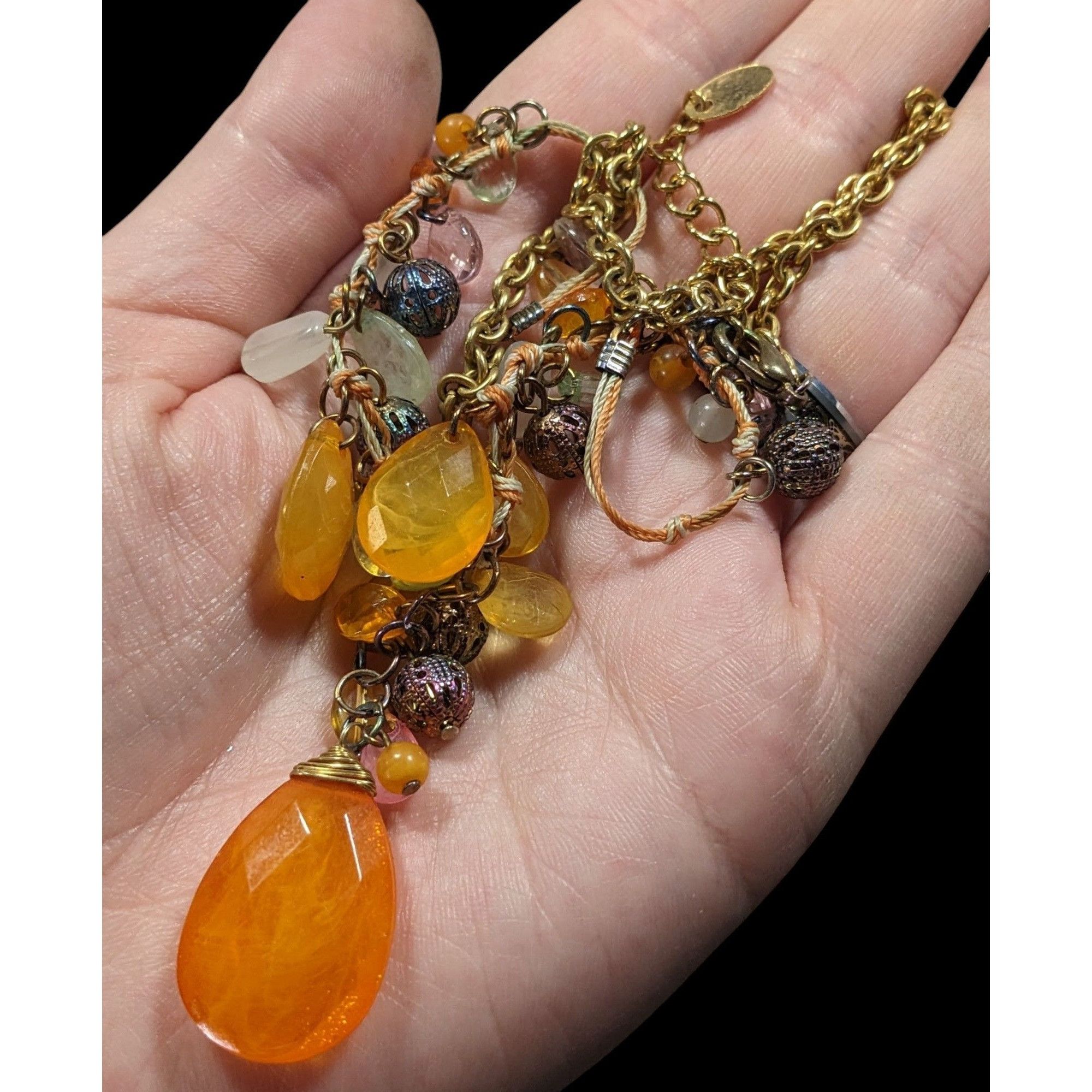 Other Vintage Bohemian Orange And White Beaded Necklace Size ONE SIZE - 6 Thumbnail